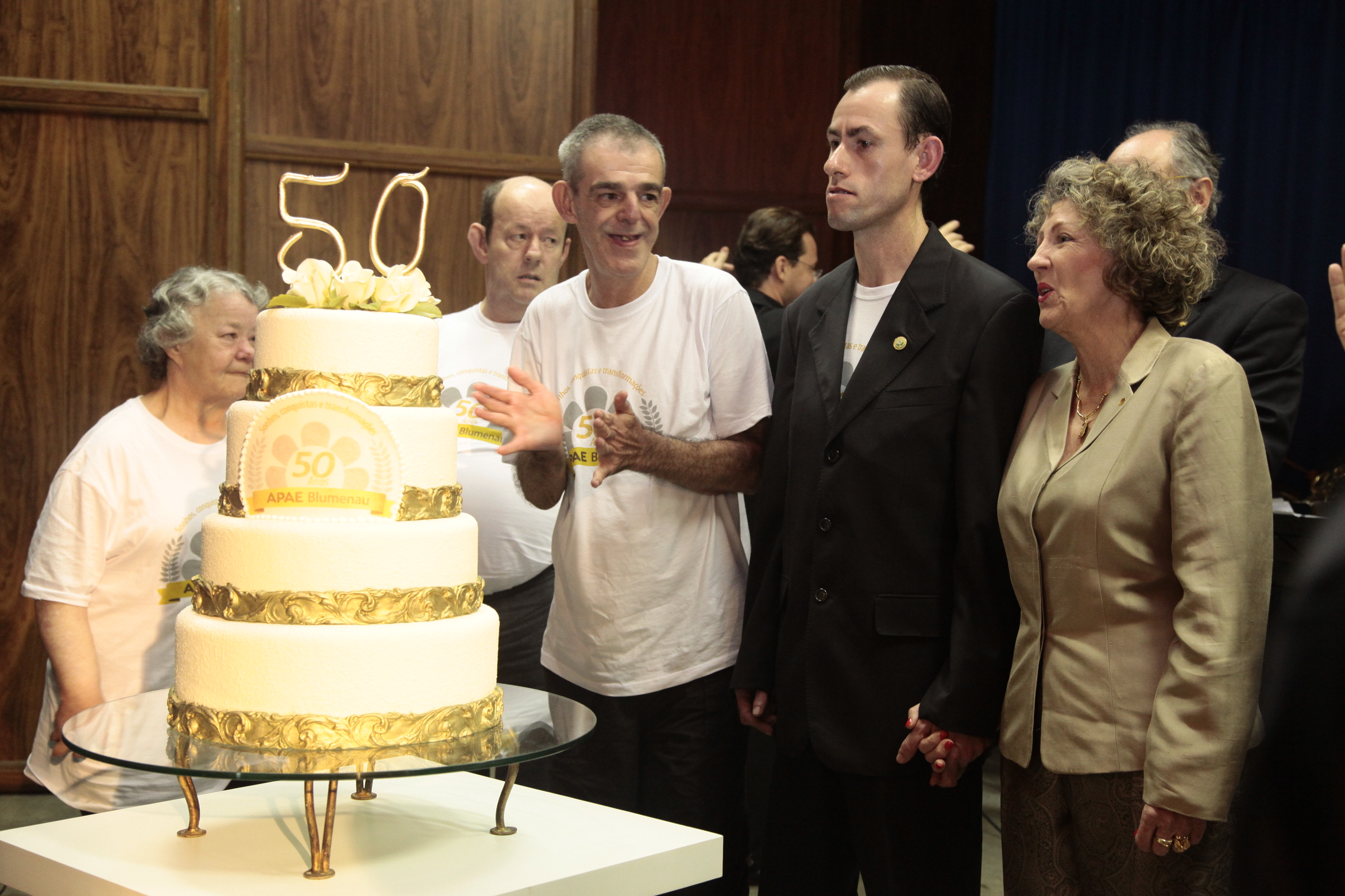 Sessão Solene em homenagem à Associação de Pais e Amigos dos Excepcionais (APAE) de Blumenau pela passagem dos seus 50 anos. Foto: Miriam Zomer/Agência AL
