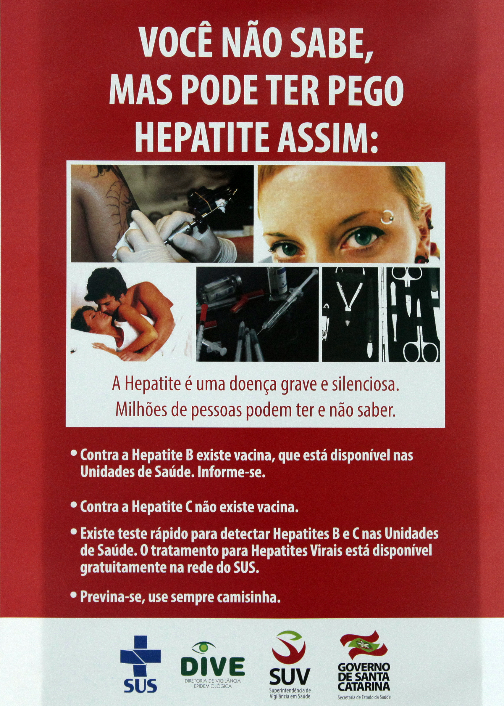Campanha de vacinação contra a Hepatite B e C. DIVE.  Fotos: Miriam Zomer/Agência AL