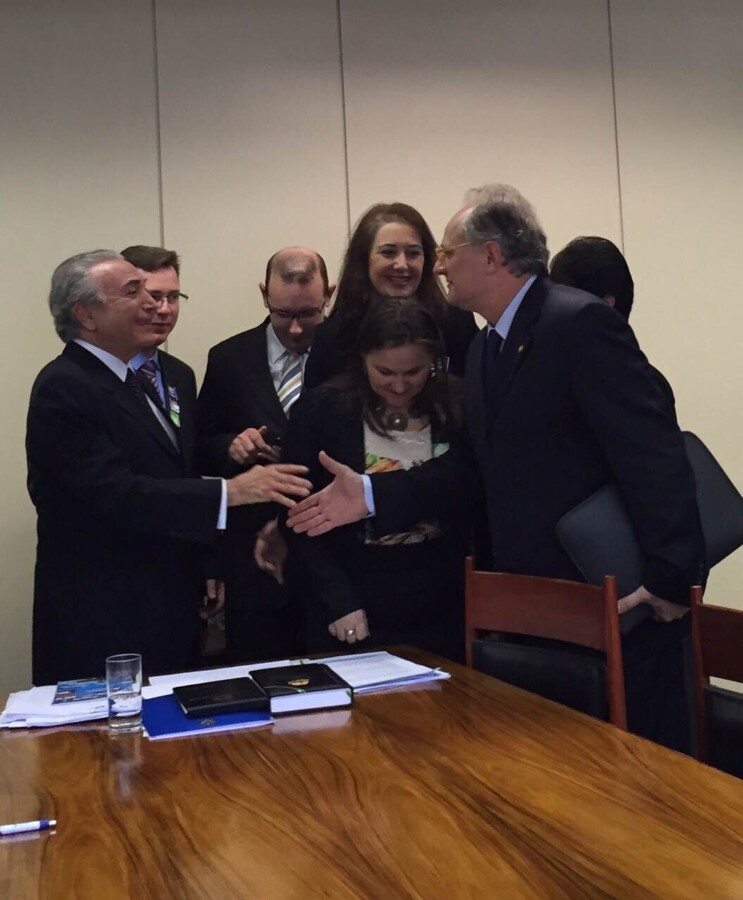 Deputado Dr. Vicente em reunião com o vice-presidente da República, Michel Temer