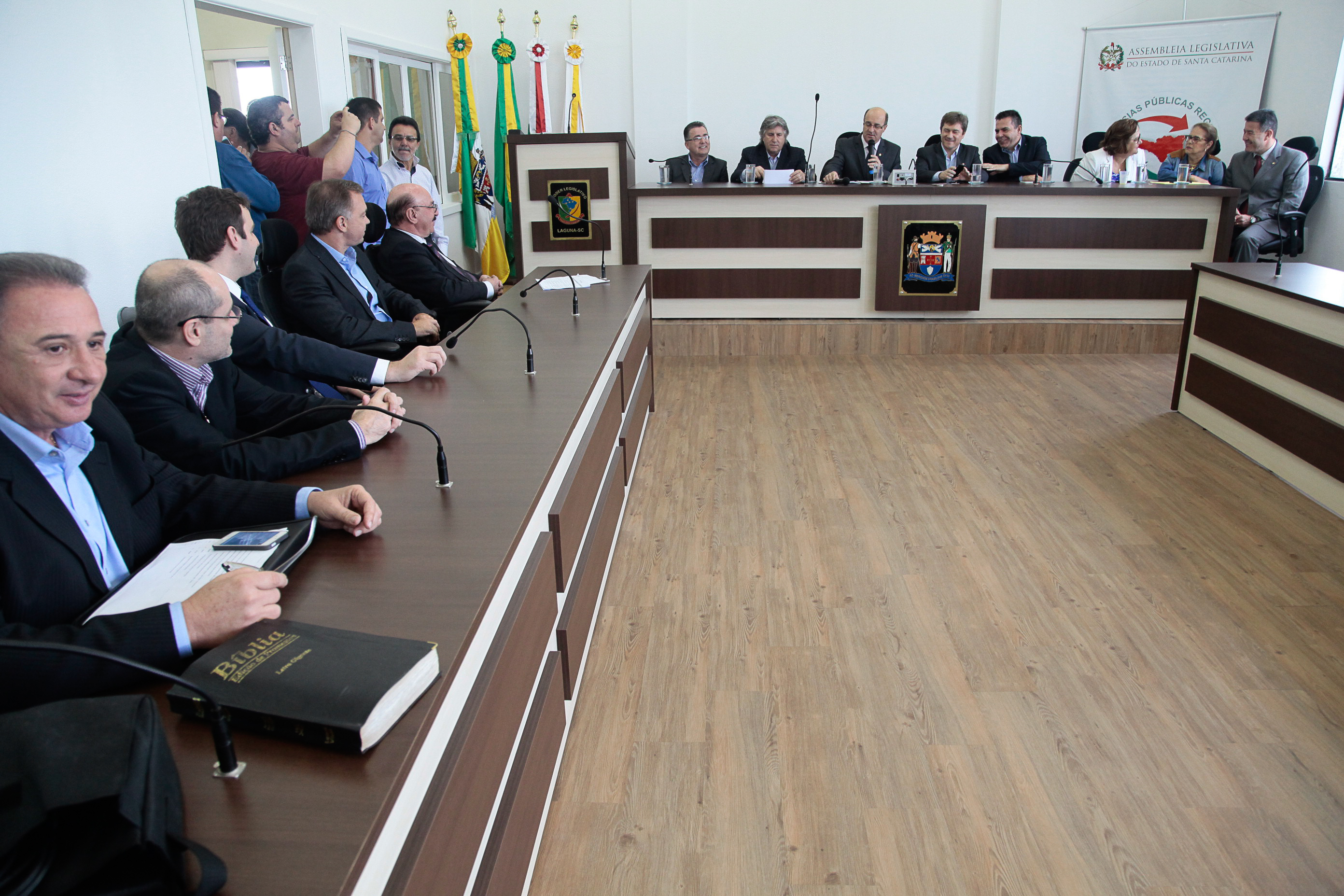 Audiência Pública Regional para o Plano Plurianual 2016-2019 e Lei Orçamentária Anual (LOA) 2016, no município de Laguna. Foto: Miriam Zomer/Agência AL