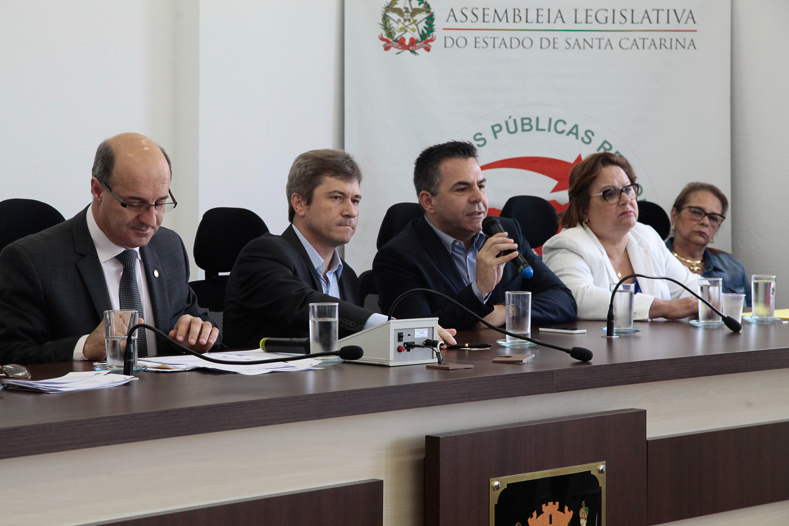 Audiência Pública Regional para o Plano Plurianual 2016-2019 e Lei Orçamentária Anual (LOA) 2016, no município de Laguna. Foto: Miriam Zomer/Agência AL