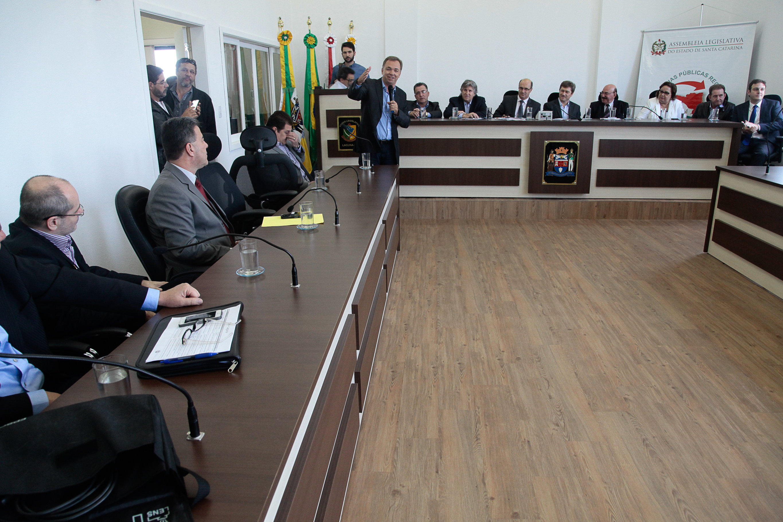 Audiência Pública Regional para o Plano Plurianual 2016-2019 e Lei Orçamentária Anual (LOA) 2016, no município de Laguna. Foto: Miriam Zomer/Agência AL