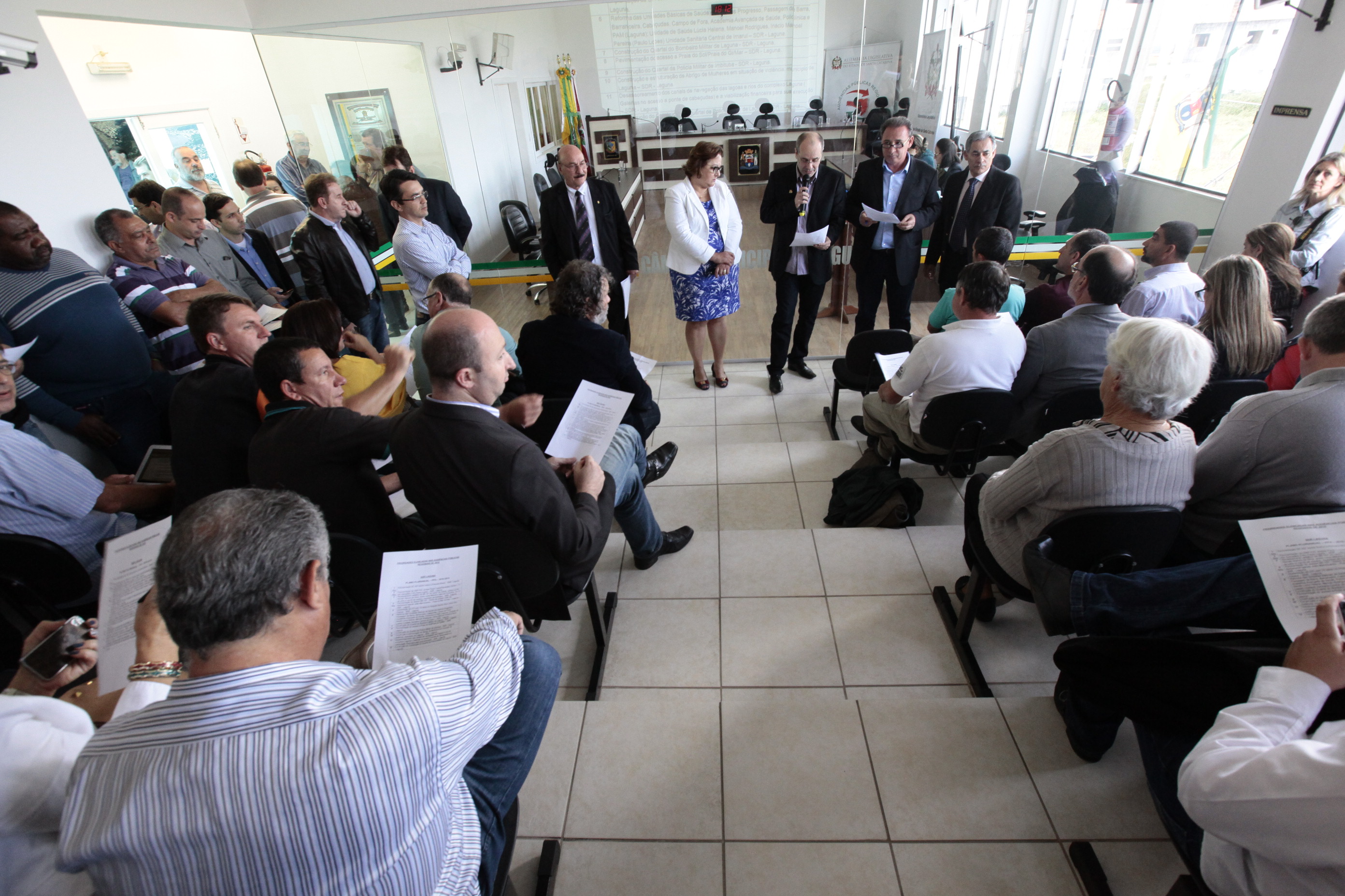 Audiência Pública Regional para o Plano Plurianual 2016-2019 e Lei Orçamentária Anual (LOA) 2016, no município de Laguna. Foto: Miriam Zomer/Agência AL