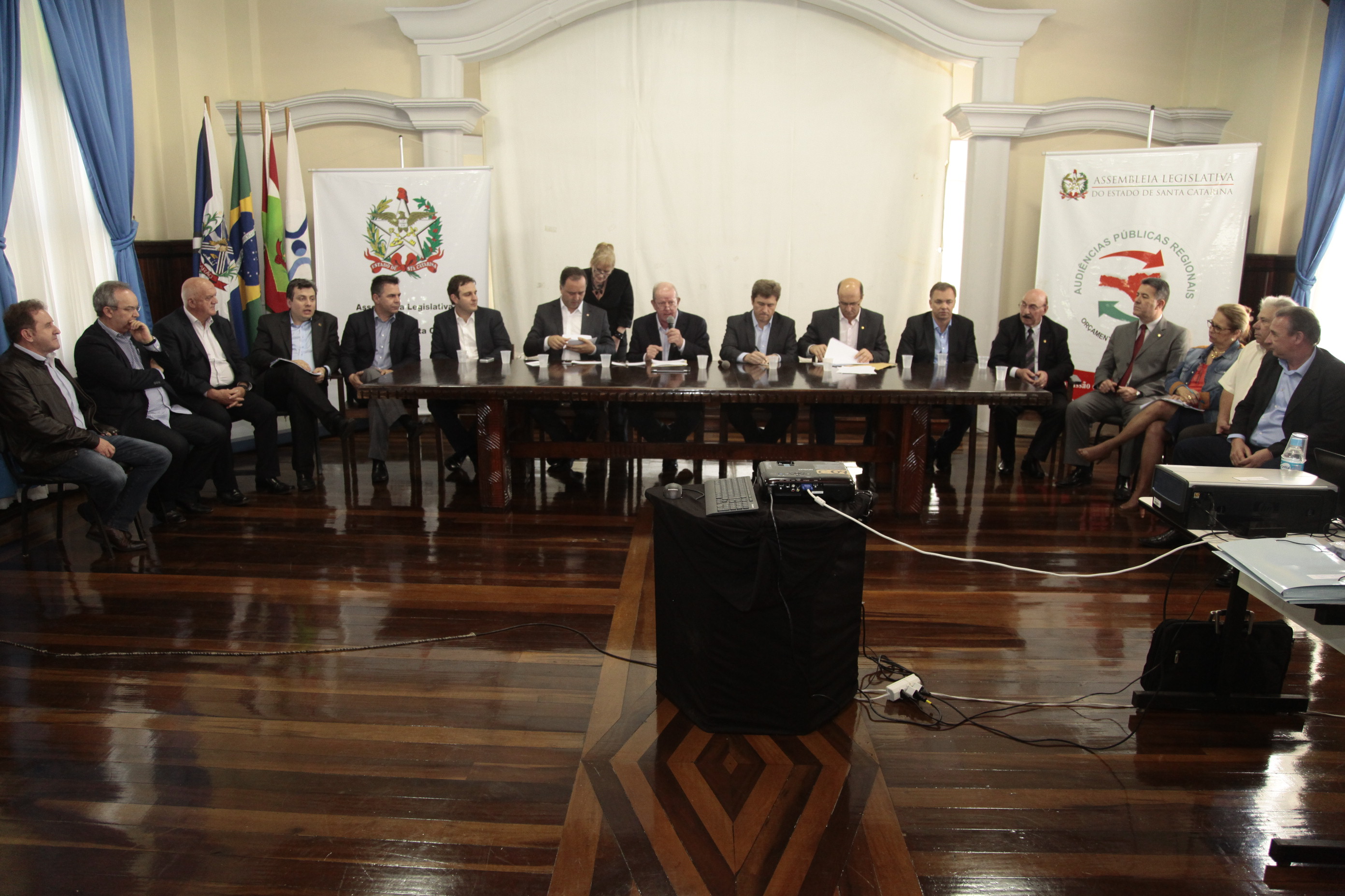 Audiência Pública Regional para o Plano Plurianual 2016-2019 e Lei Orçamentária Anual (LOA) 2016, no município de Tubarão. Fotos: Miriam Zomer/Agência AL