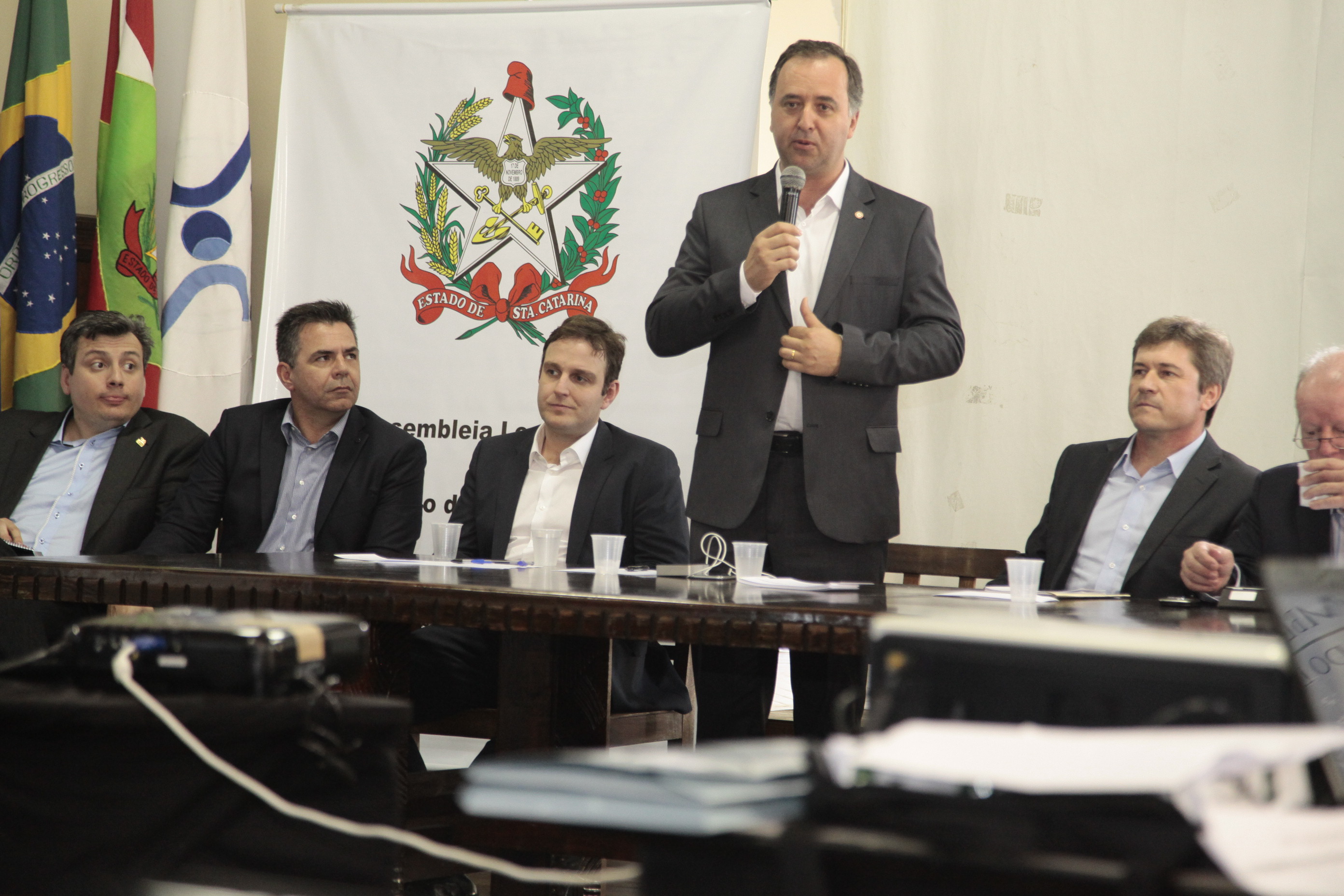 Audiência Pública Regional para o Plano Plurianual 2016-2019 e Lei Orçamentária Anual (LOA) 2016, no município de Tubarão. Fotos: Miriam Zomer/Agência AL
