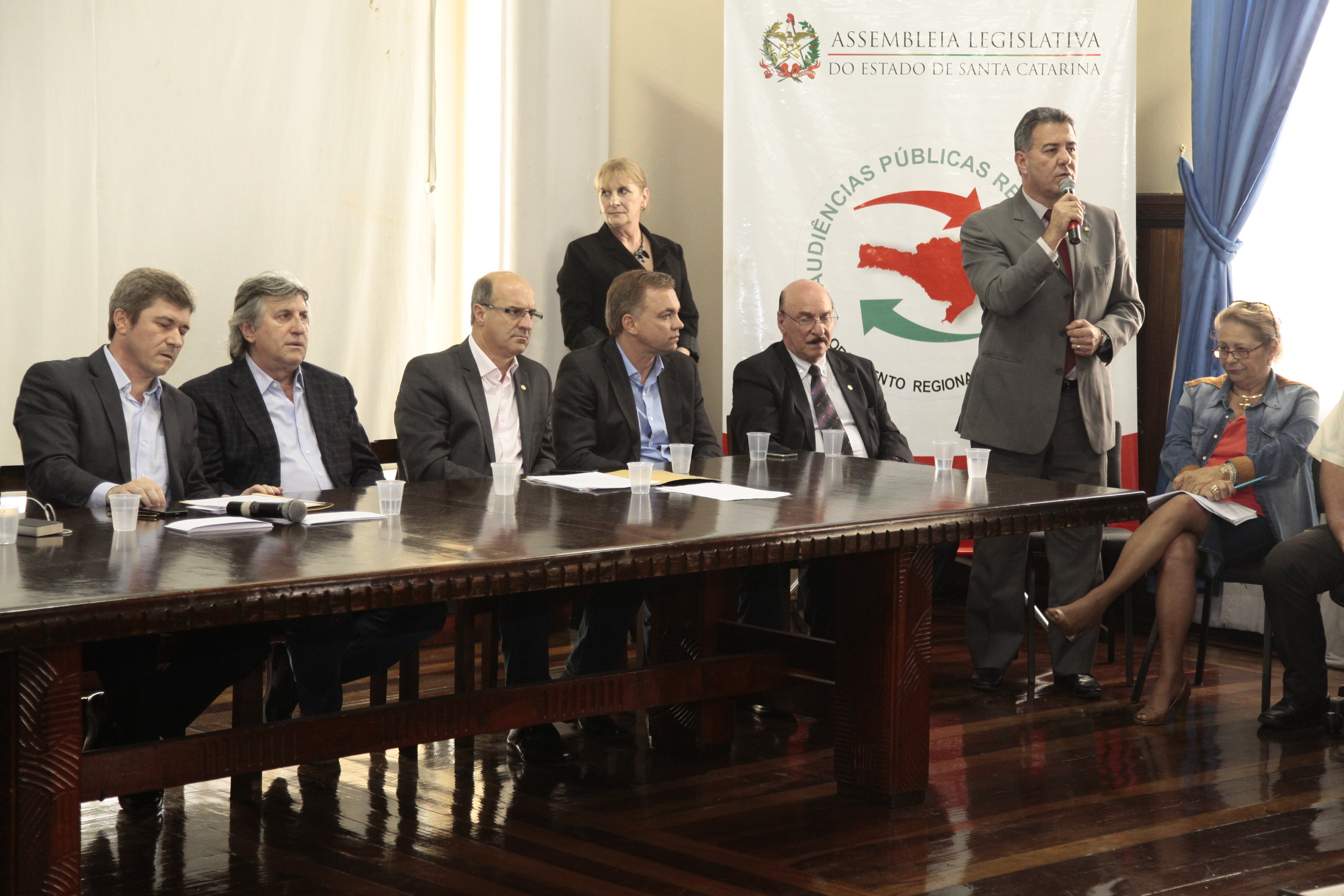Audiência Pública Regional para o Plano Plurianual 2016-2019 e Lei Orçamentária Anual (LOA) 2016, no município de Tubarão. Fotos: Miriam Zomer/Agência AL