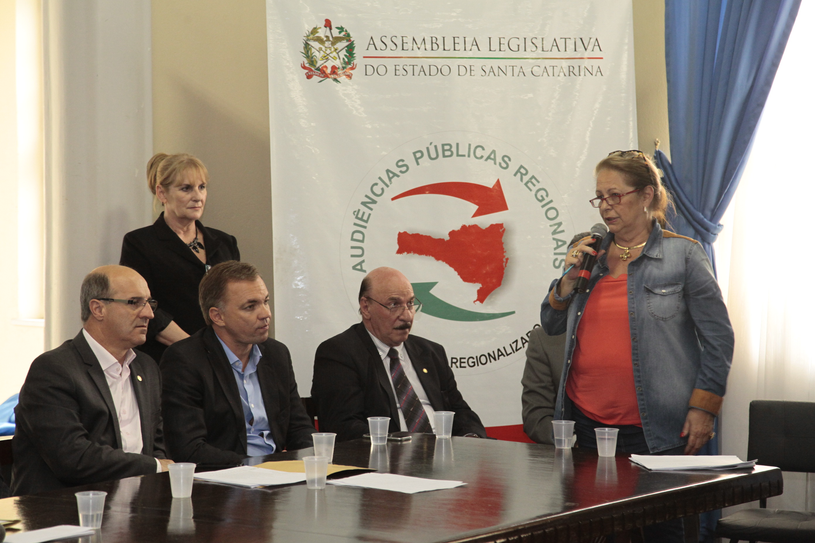 Audiência Pública Regional para o Plano Plurianual 2016-2019 e Lei Orçamentária Anual (LOA) 2016, no município de Tubarão. Fotos: Miriam Zomer/Agência AL