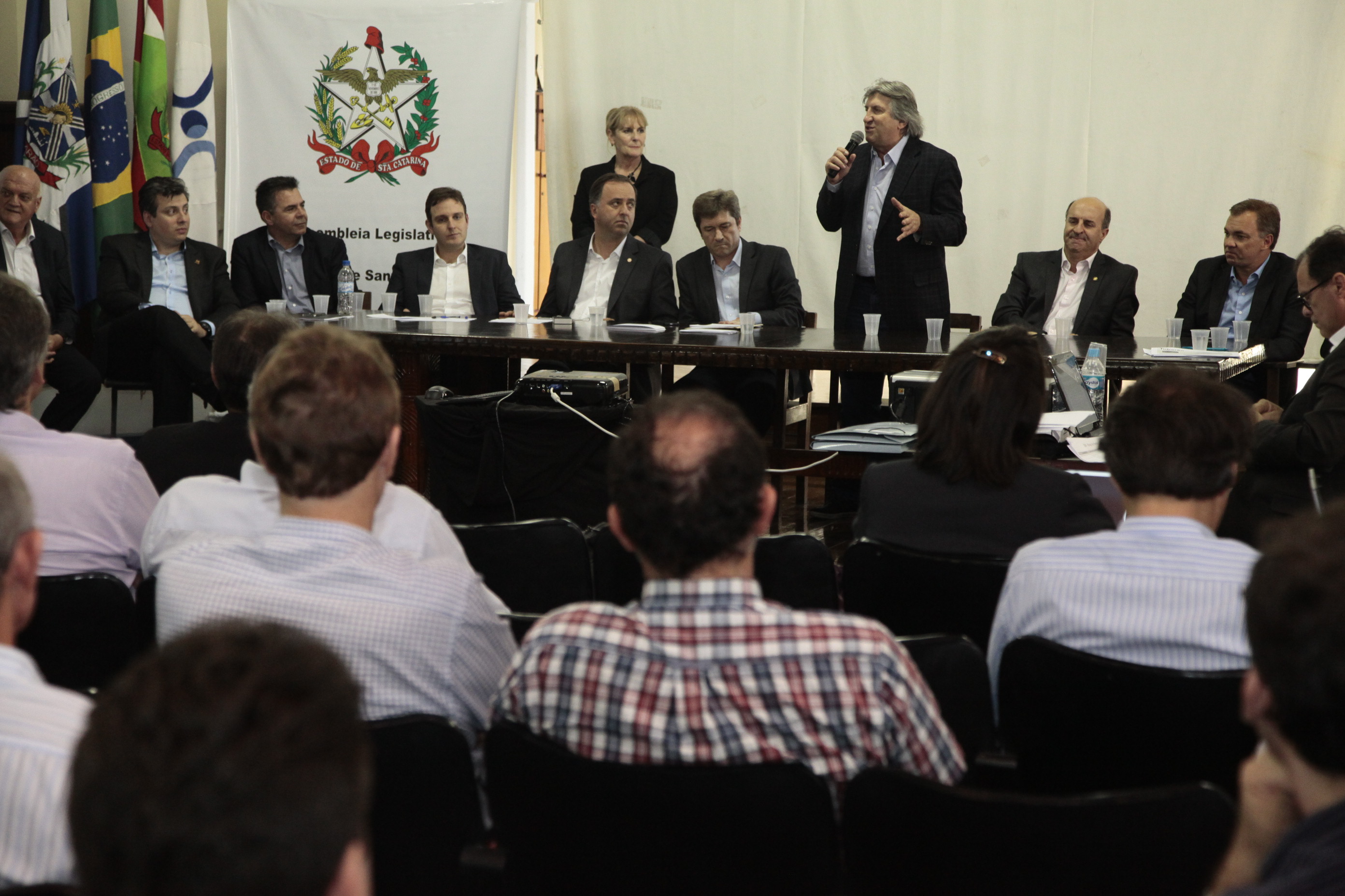 Audiência Pública Regional para o Plano Plurianual 2016-2019 e Lei Orçamentária Anual (LOA) 2016, no município de Tubarão. Fotos: Miriam Zomer/Agência AL