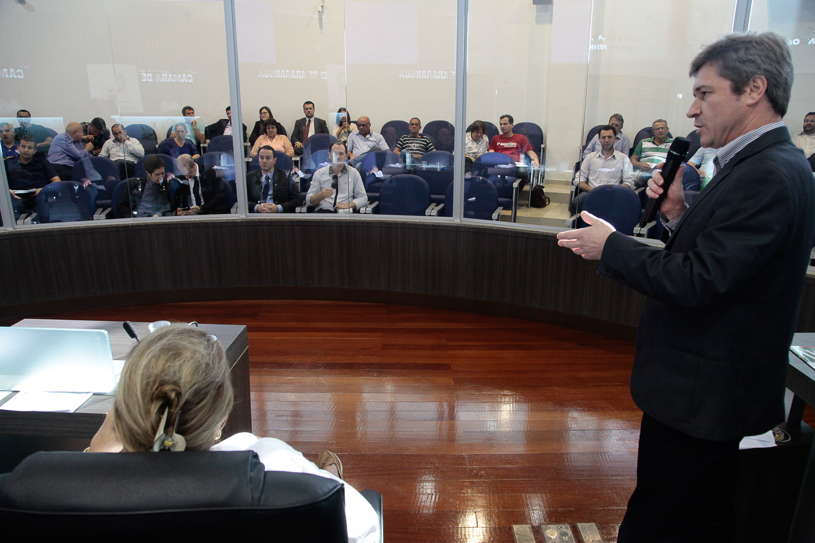 Audiência Pública Regional para o Plano Plurianual 2016-2019 e Lei Orçamentária Anual (LOA) 2016, no município de Araranguá. Foto: Miriam Zomer/Agência AL