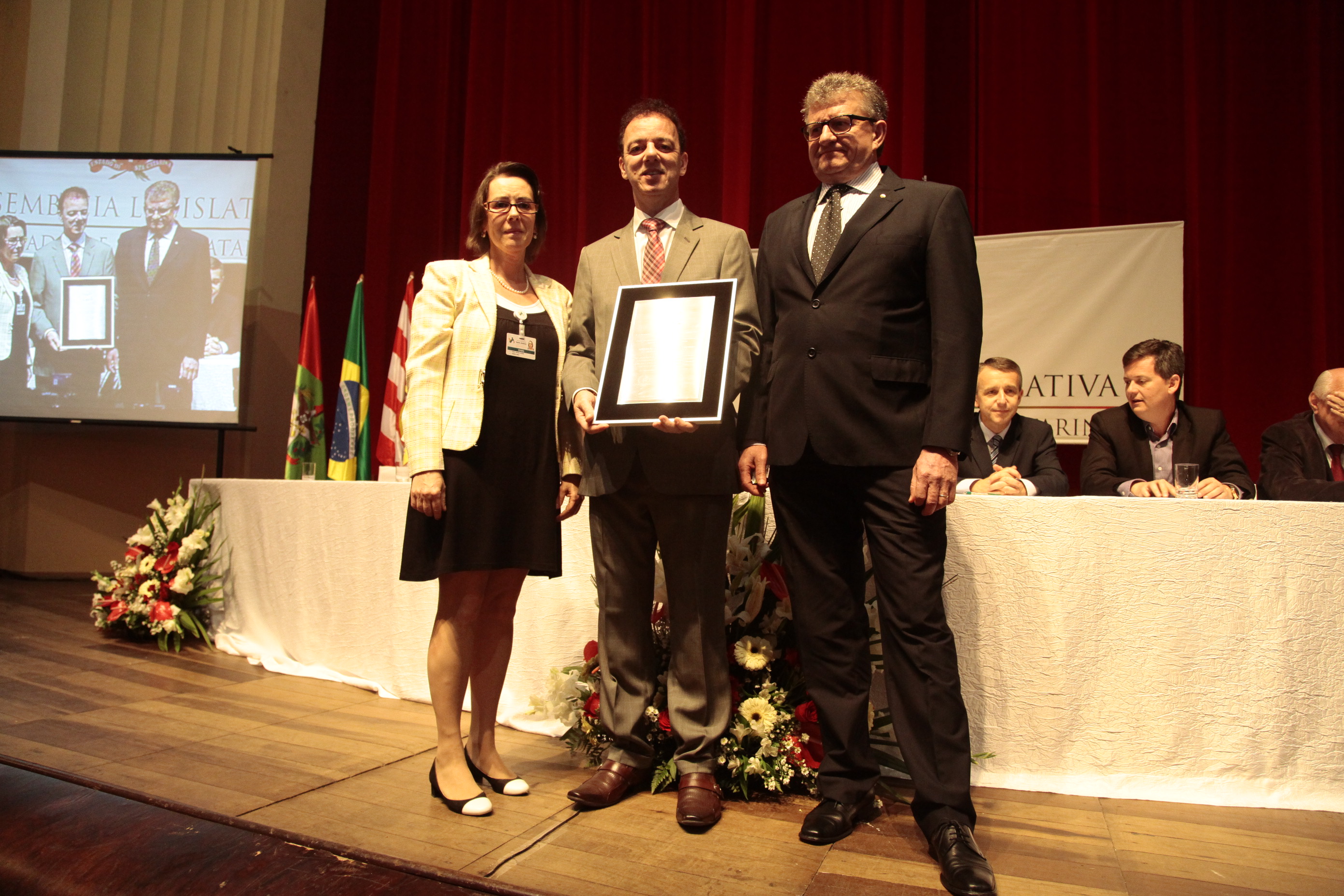 Sessão Solene em homenagem à Fundação Hospitalar de Blumenau - Hospital Santo Antônio pela passagem dos seus 155 anos de fundação. Foto: Miriam Zomer/Agência AL