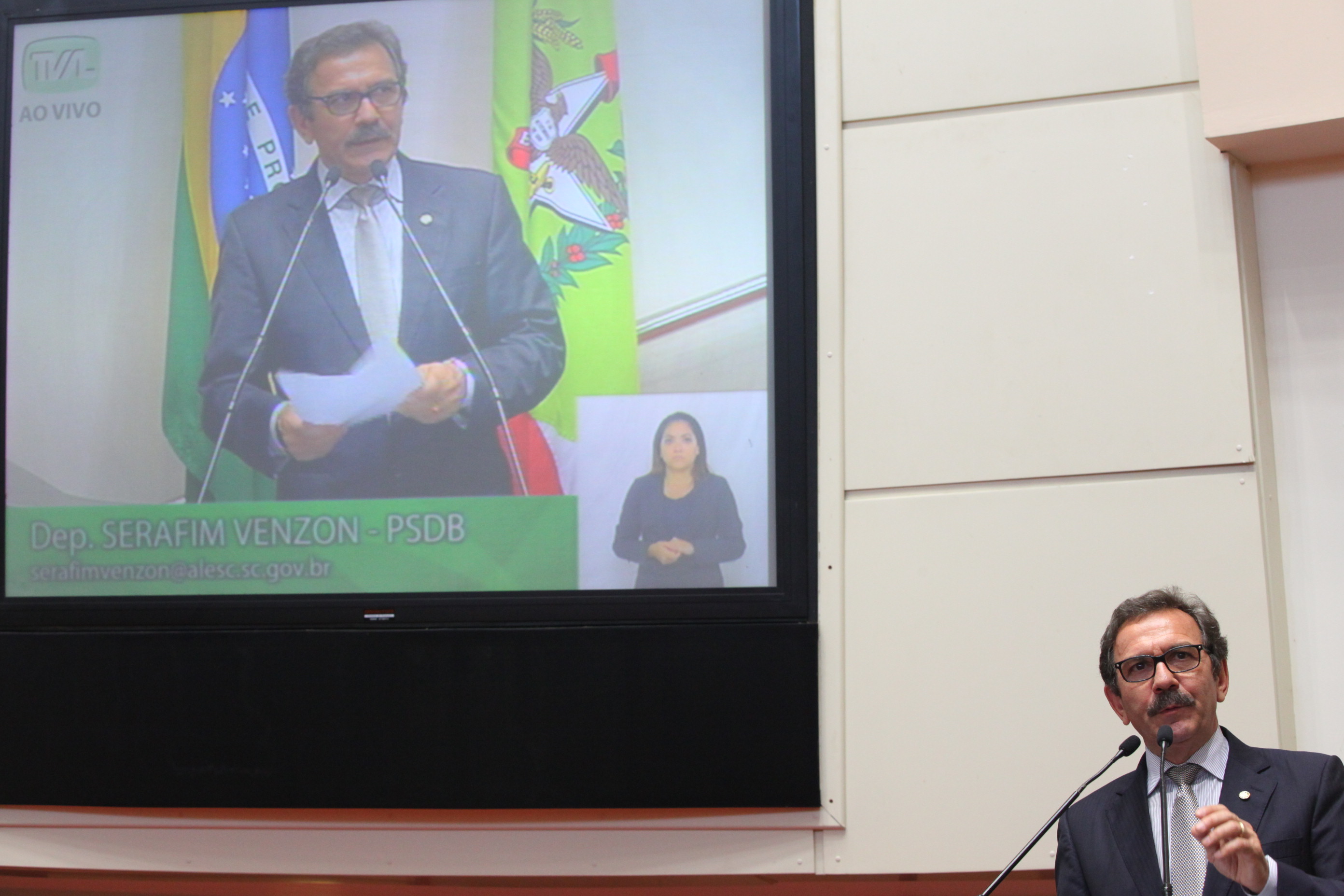 Sessão Ordinária. Deputado Serafim Venzon (PSDB). Foto: Eduardo Guedes De Oliveira / Agência AL