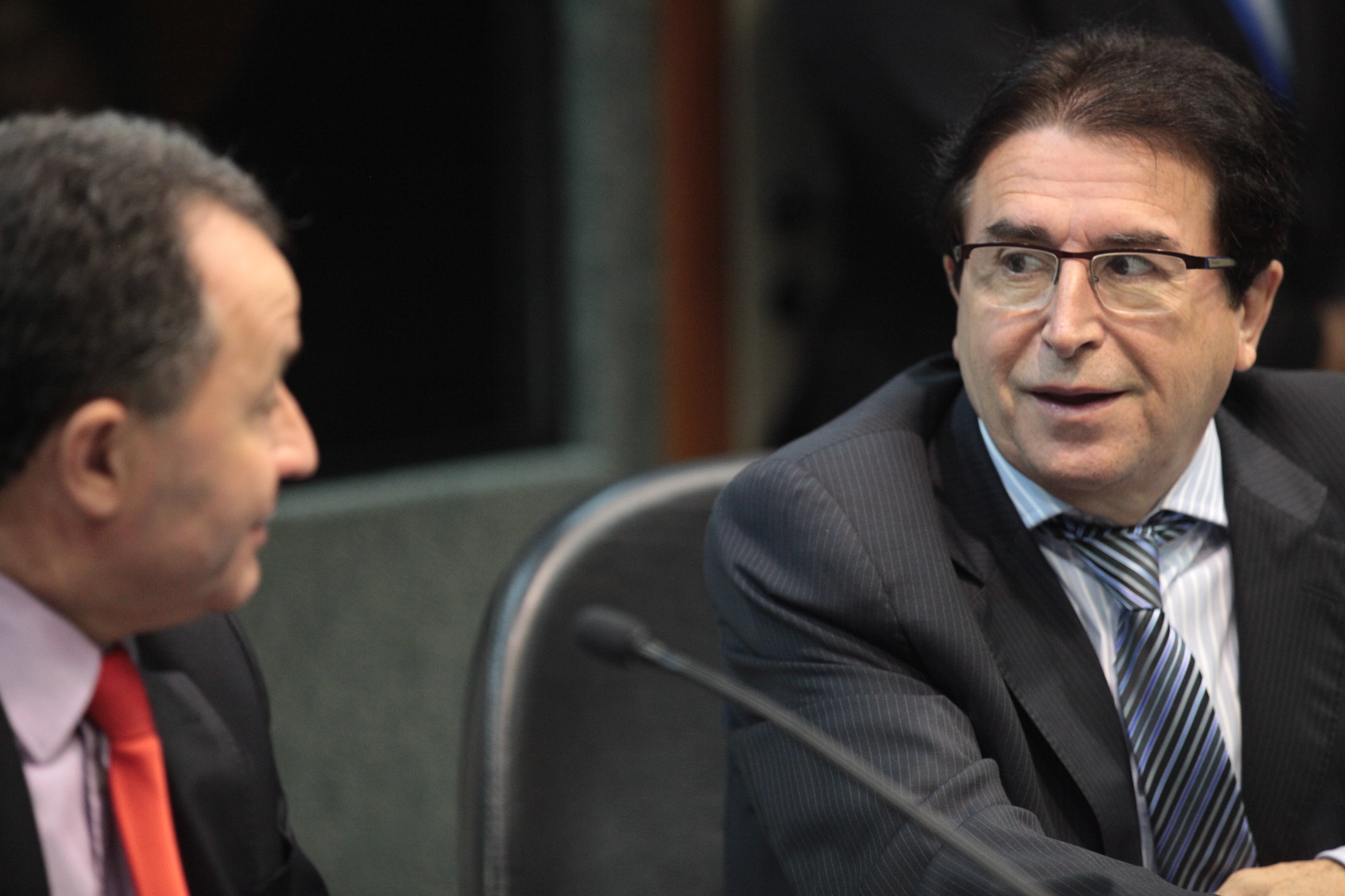 Reunião ordinária da Comissão de Finanças (CFT) - Deputado Darci de Matos (PSD) e  - Deputado Antônio Aguiar (PMDB)