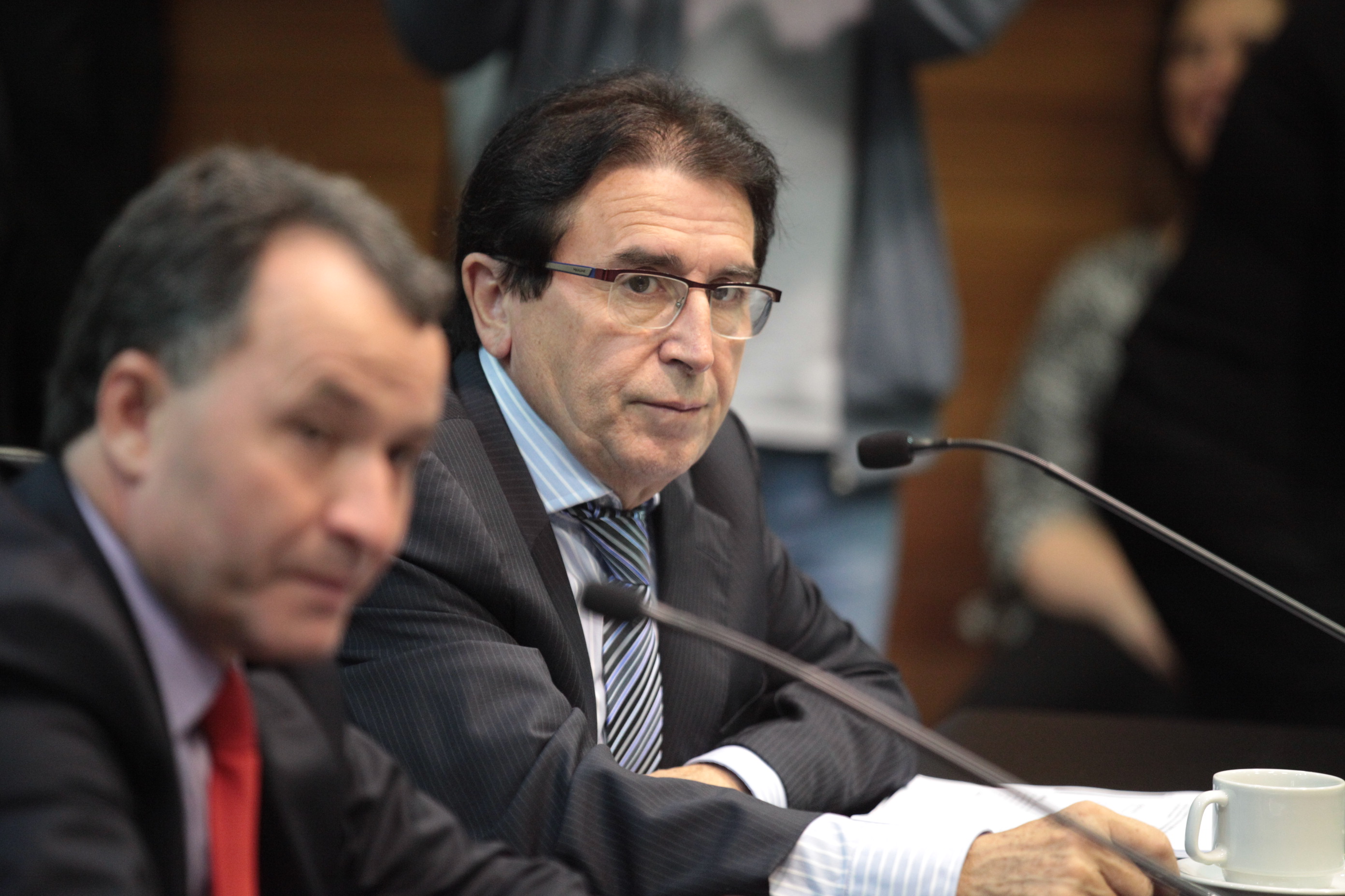 Reunião ordinária da Comissão de Finanças (CFT) - Deputado Darci de Matos (PSD) e  - Deputado Antônio Aguiar (PMDB)