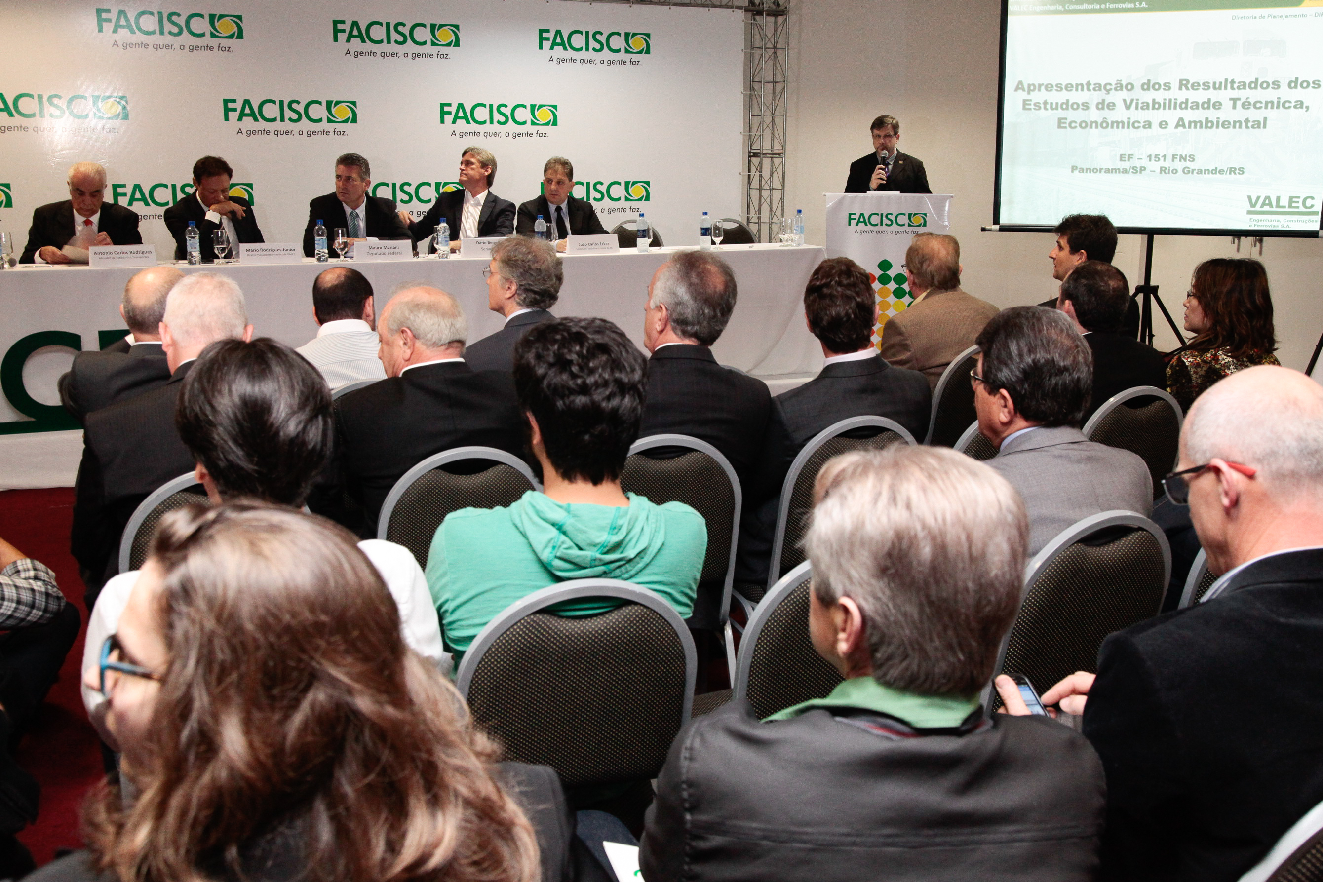 Reunião do Fórum Parlamentar Catarinense sobre a Construção da Ferrovia Norte Sul. Foto: Miriam Zomer/Agência AL