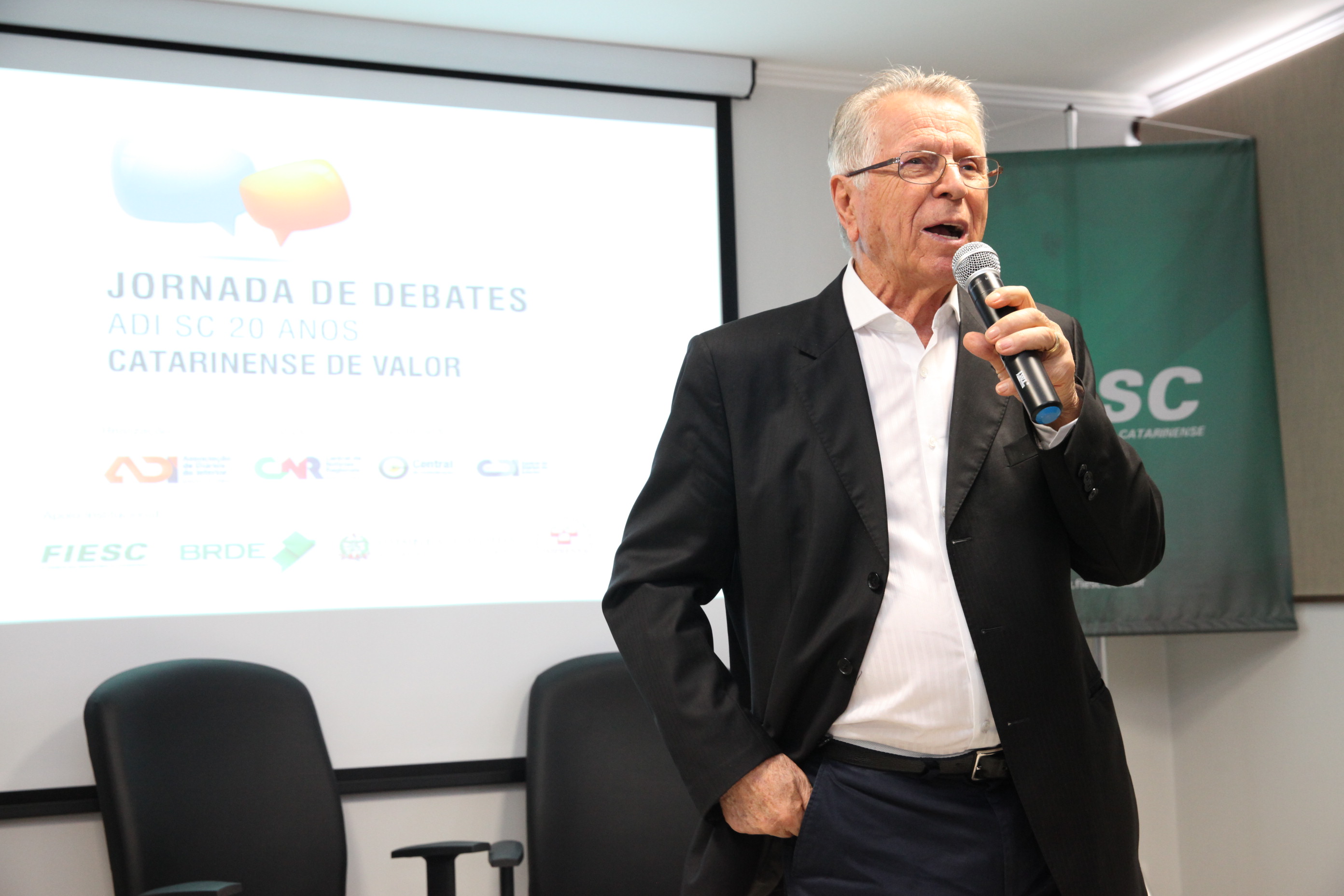 Jornada de Debates ADI SC. Zefiro Giassi.  Foto: Fábio Queiroz/Agência AL