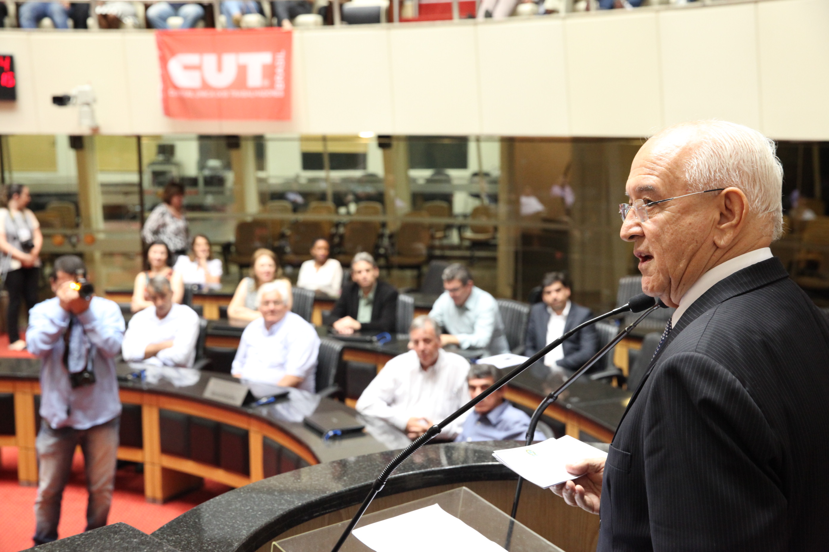 Sessão Especial em homenagem ao Sindicato dos Trabalhadores da Indústria da Alimentação de Criciúma. Foto: Fábio Queiroz / Agência AL