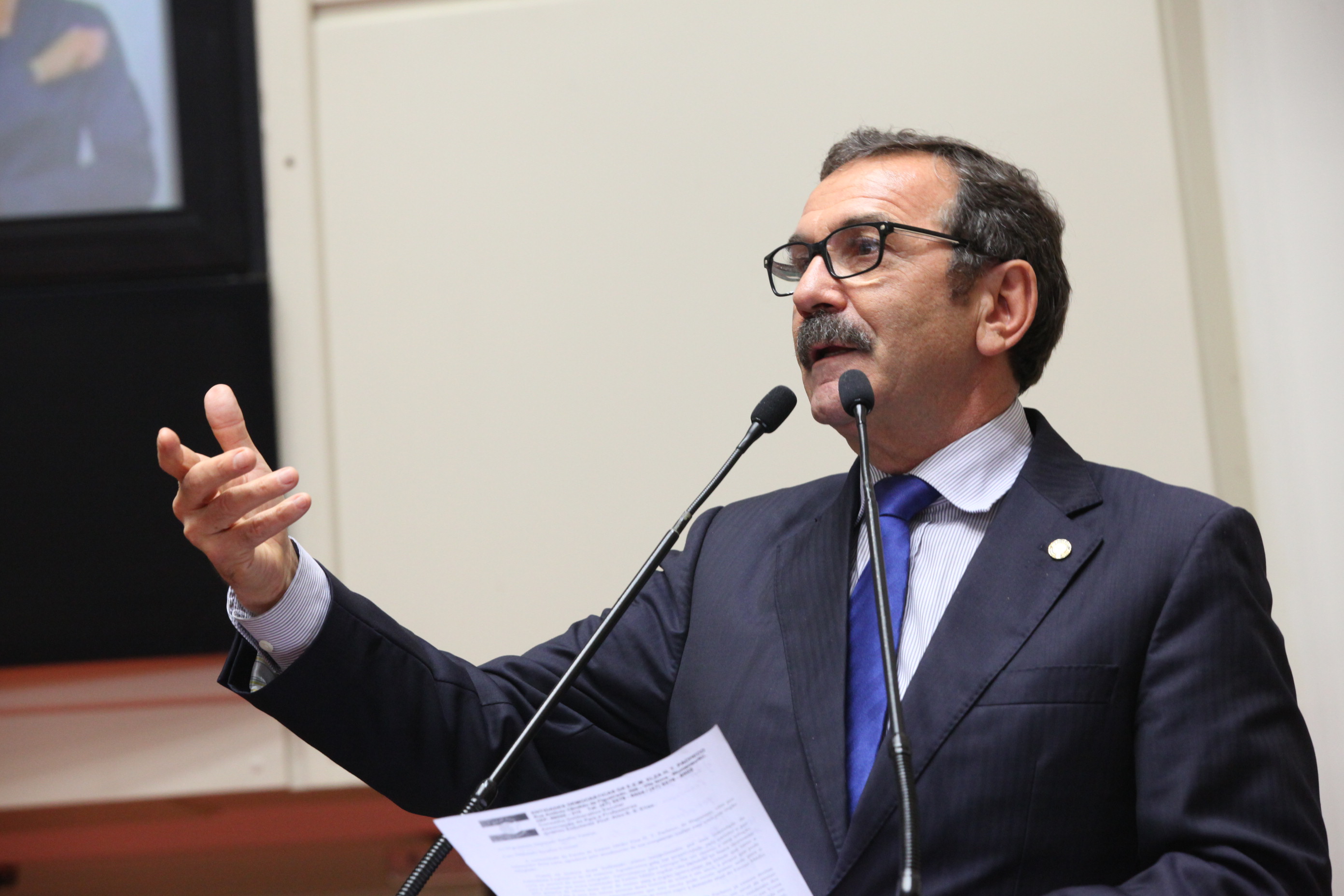 Sessão Ordinária da Assembleia Legislativa do Estado de Santa Catarina. Deputado Serafim Venzon (PSDB)  -  Foto: Eduardo Guedes de Oliveira/Agência AL