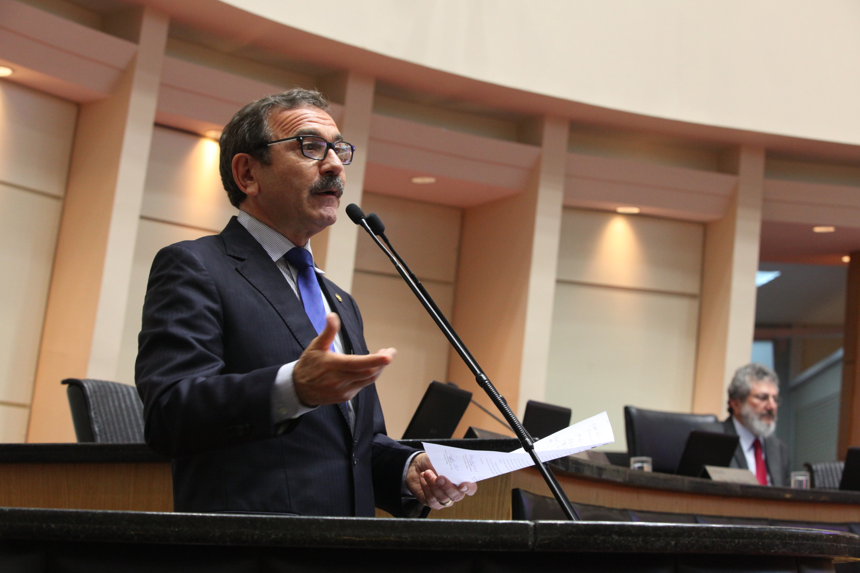 Sessão Ordinária da Assembleia Legislativa do Estado de Santa Catarina. Deputado Serafim Venzon (PSDB)  - Foto: Eduardo Guedes de Oliveira/Agência AL