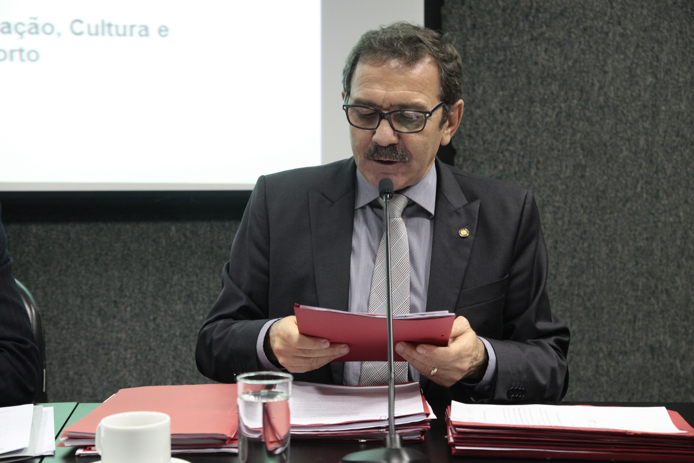 Reunião da Comissão de Educação, Cultura e Desporto. Deputado Serafim Venzon (PSDB) -  Foto: Miriam Zomer/Agência AL