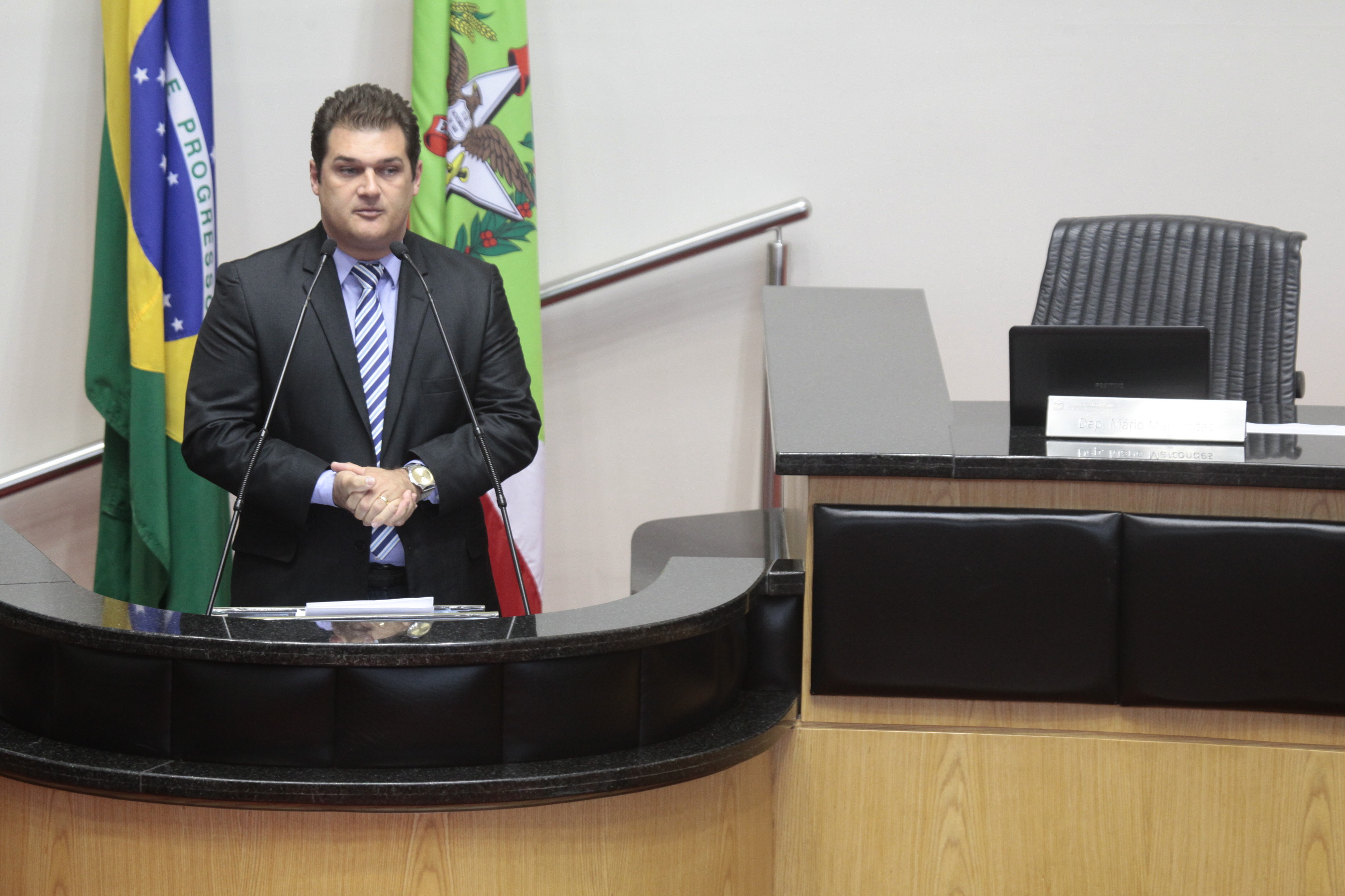 Sessão Ordinária da Assembleia Legislativa do Estado de Santa Catarina. Deputado: Cleiton Salvaro (PSB). Fotos:Miriam Zomer/Agência AL