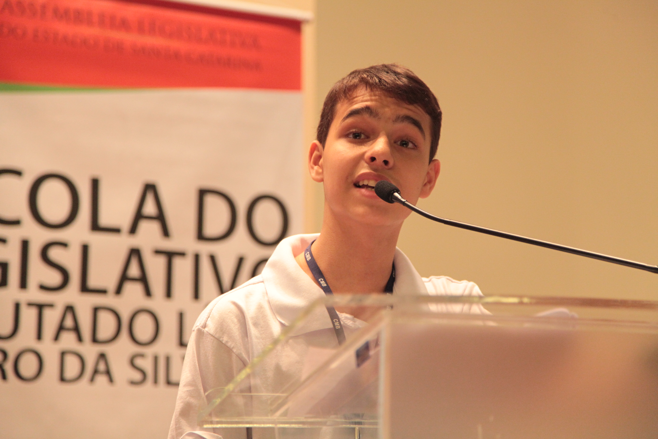 Encontro de Vereadores Mirins - Verador Mirim Ricardo de Souza Junior