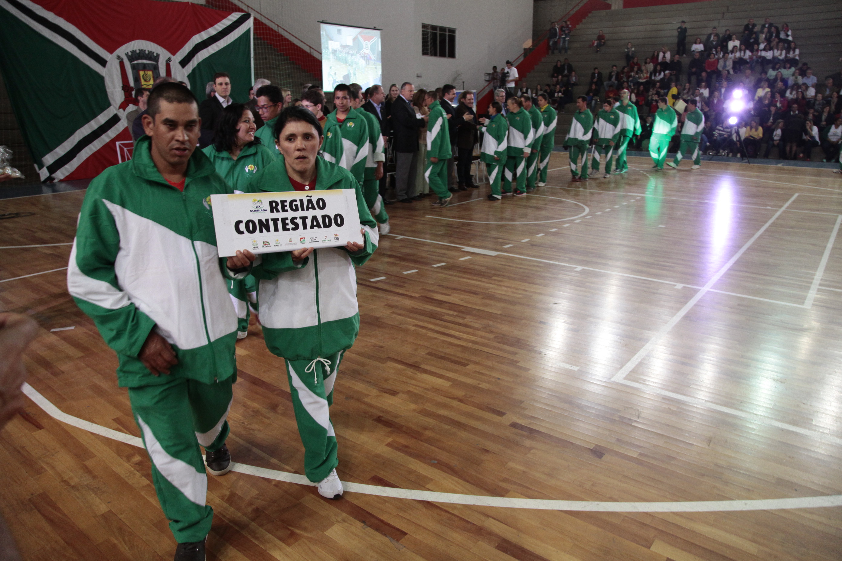 Cerimonia de Abertura da XX Olimpíadas Especiais das APAEs em Criciúma. Foto: Miriam Zomer/Agência AL