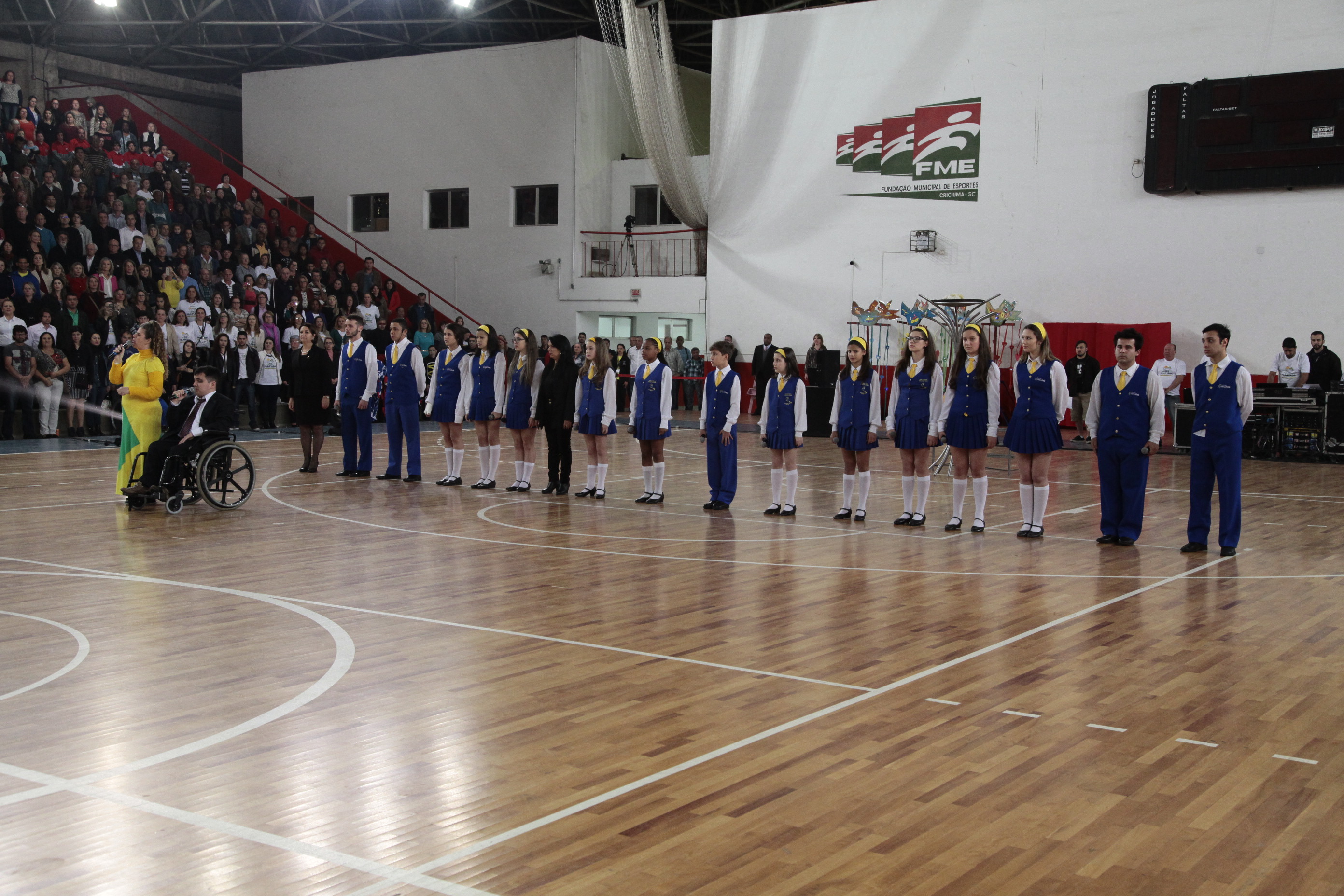 Cerimonia de Abertura da XX Olimpíadas Especiais das APAEs em Criciúma. Foto: Miriam Zomer/Agência AL