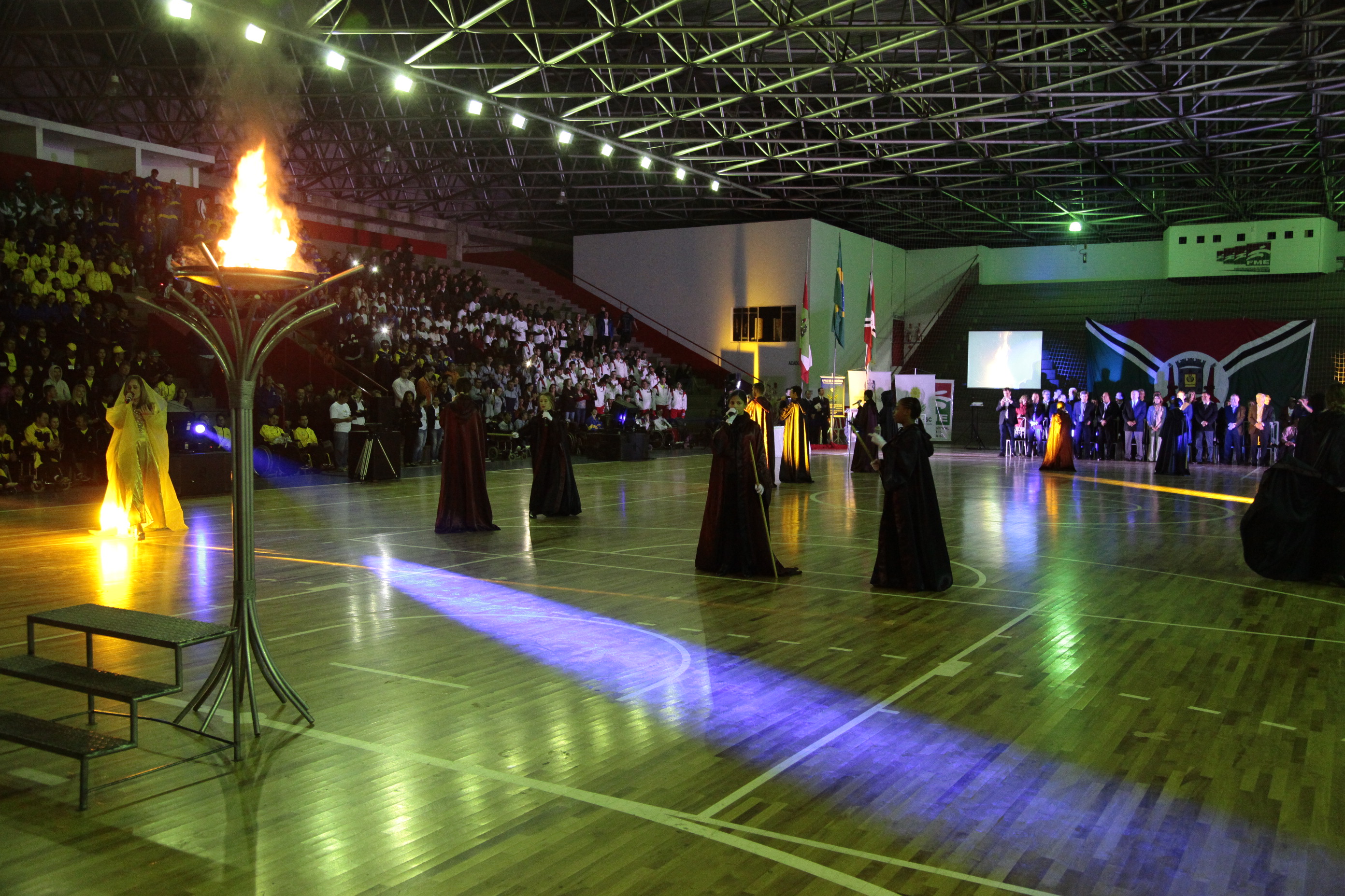 Cerimonia de Abertura da XX Olimpíadas Especiais das APAEs em Criciúma. Foto: Miriam Zomer/Agência AL