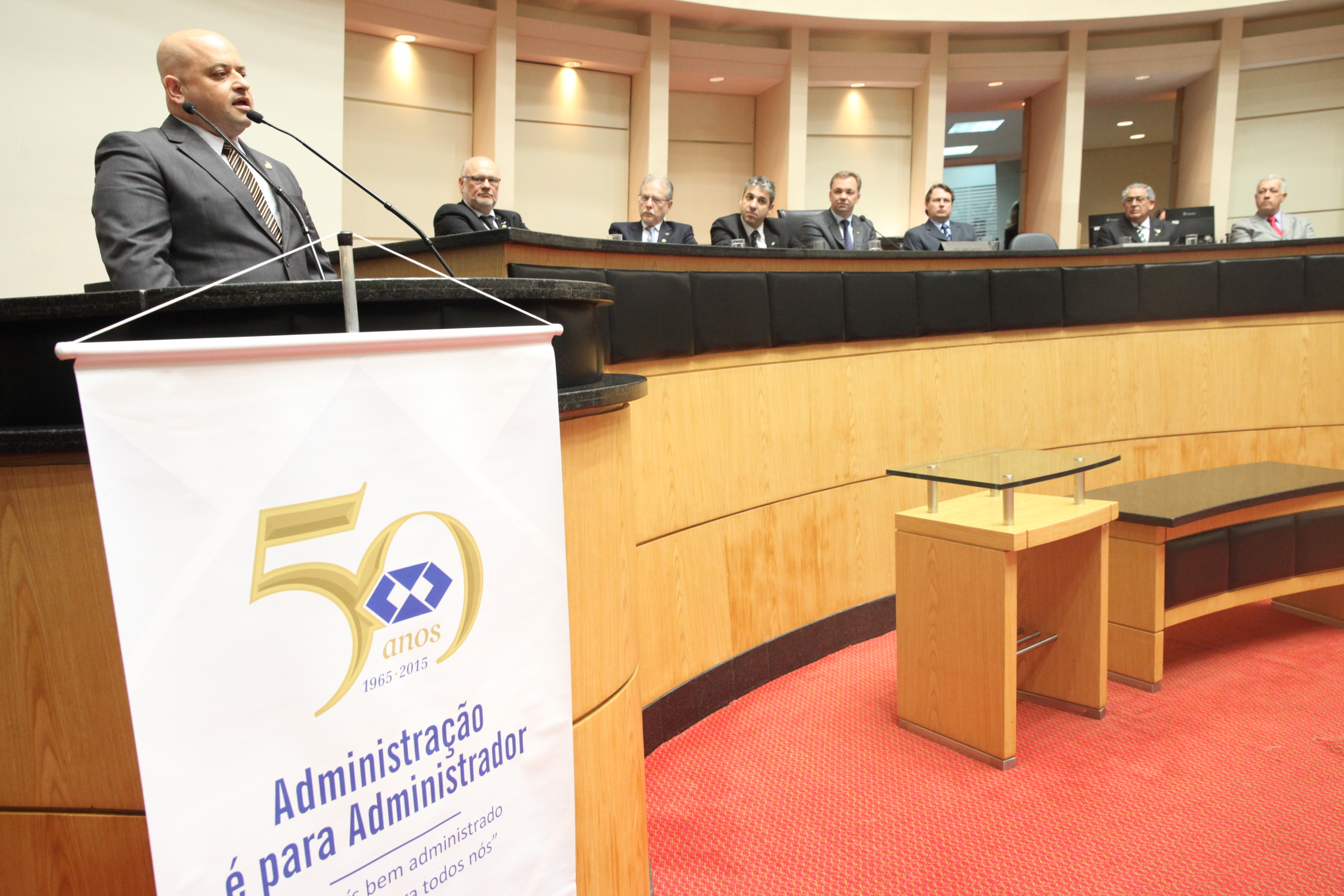 Evandro Fortunato Linhares. Sessão Especial em homenagem ao Jubileu de Ouro dos Administradores. Foto: Fábio Queiroz / Agência AL