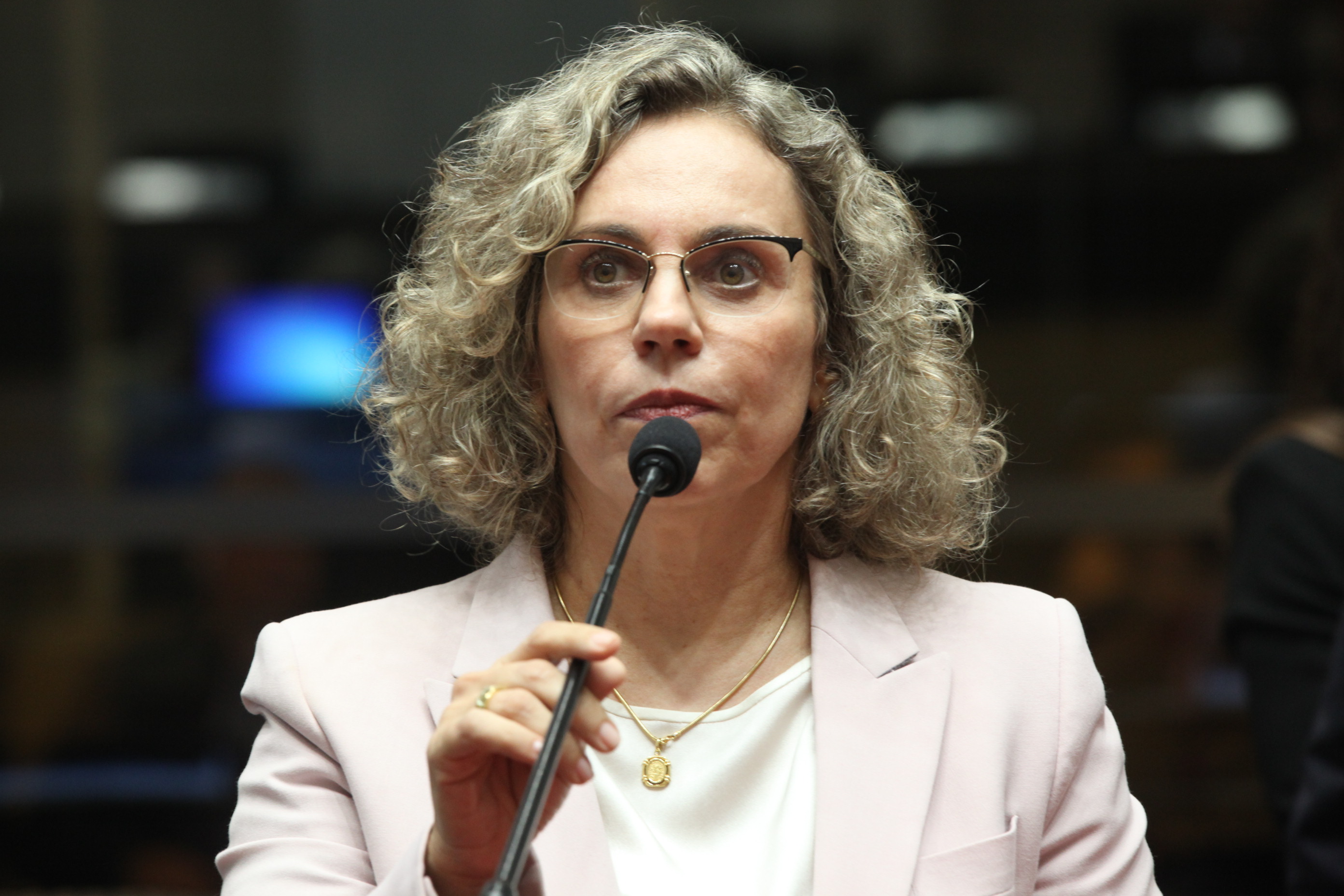 Sessão Ordinária. Deputada Ana Paula Lima (PT). Foto Eduardo Guedes de Oliveira / Agência AL