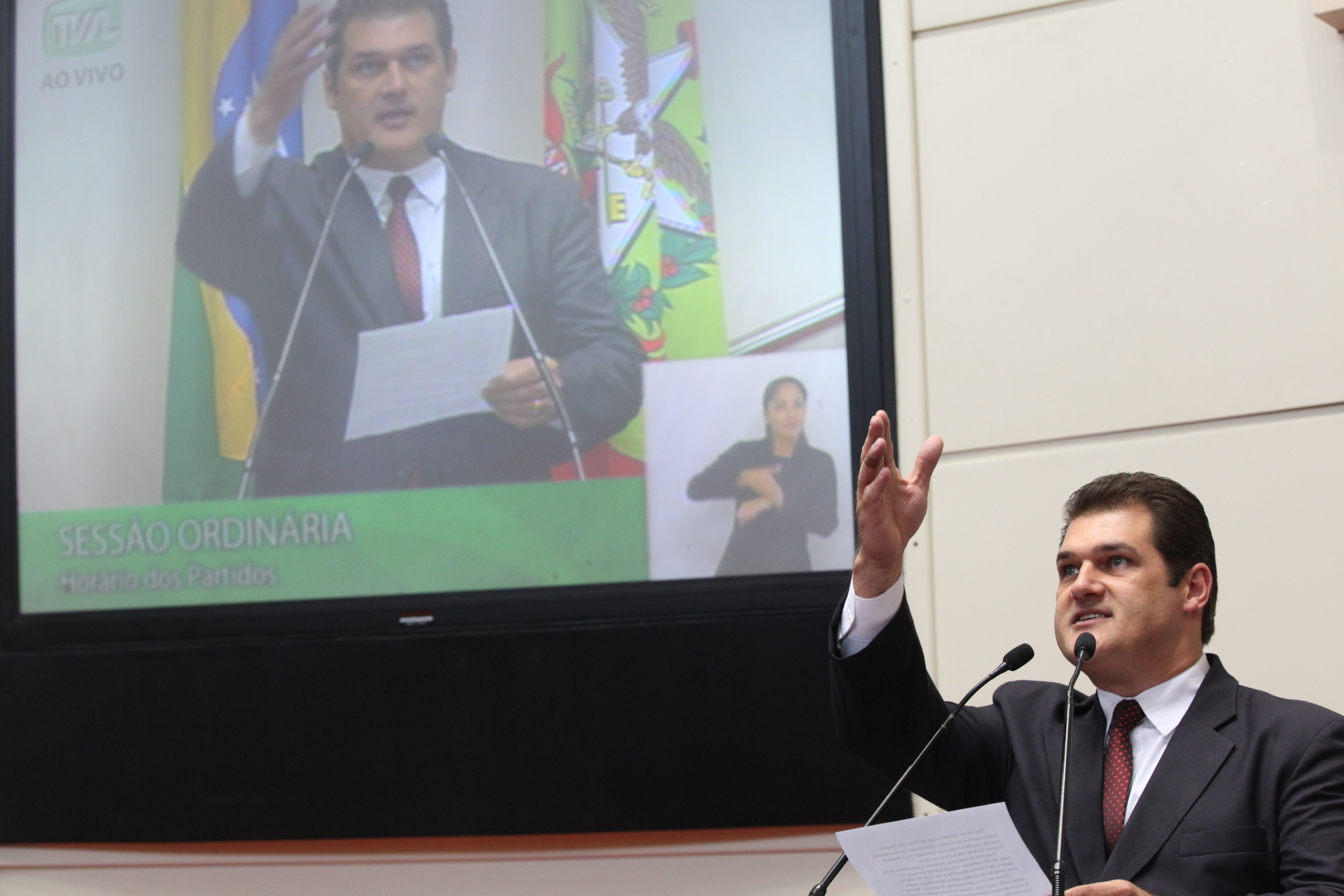 Sessão Ordinária. Deputado Cleiton Salvaro (PSB). Foto Eduardo Guedes de Oliveira / Agência AL