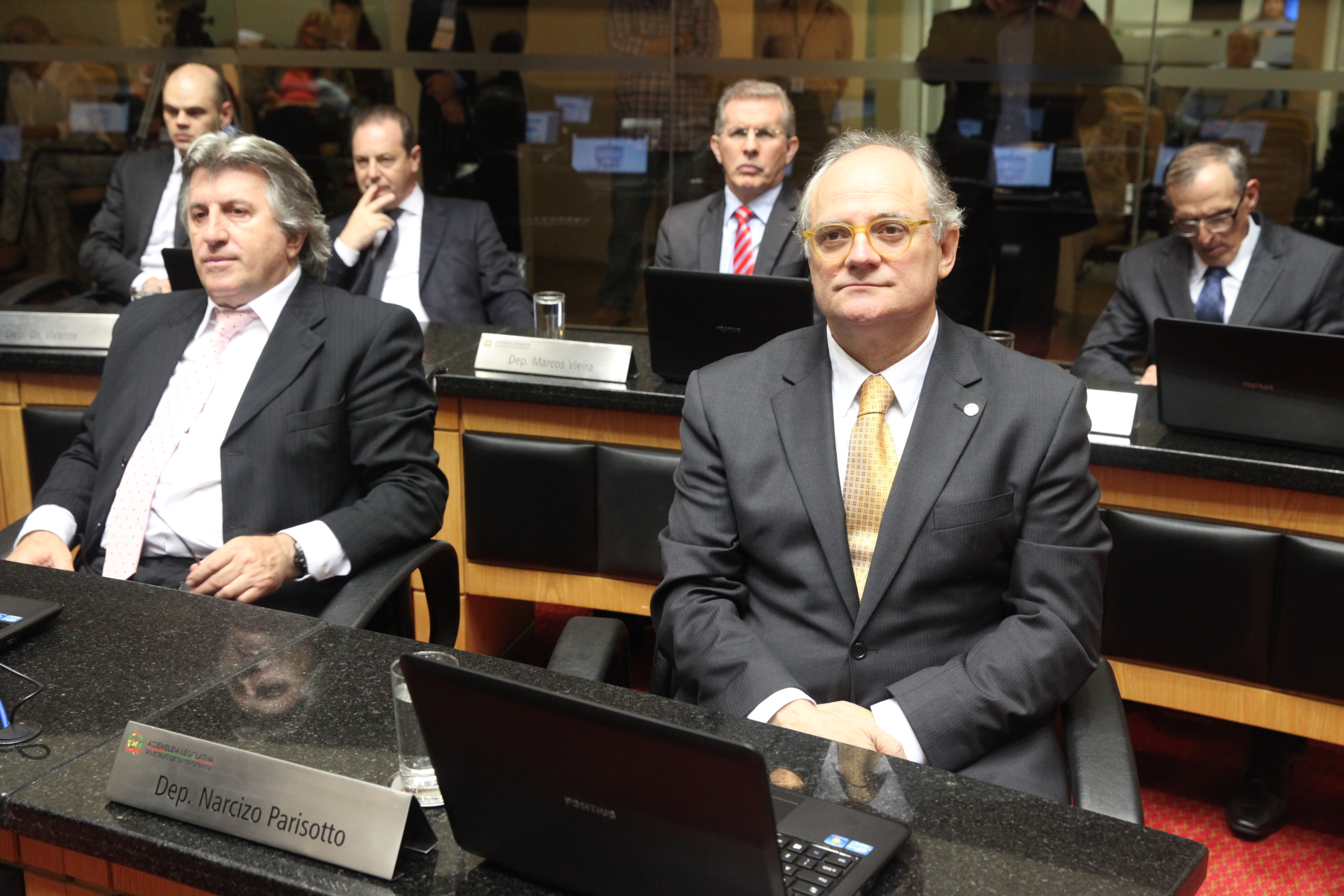 Presidente do STF, Ministro Ricardo Lewandowski, recebe Comenda do Legislativo Catarinense das mãos do Presidente da Alesc, Deputado Gelson Merisio. Foto: Fábio Queiroz / Agência AL