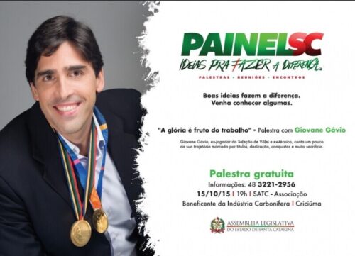 Giovane do vôlei faz palestra motivacional em São José na próxima terça-feira