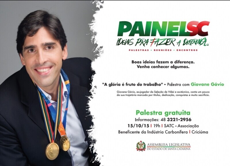 Giovane do vôlei faz palestra motivacional em São José na próxima terça-feira