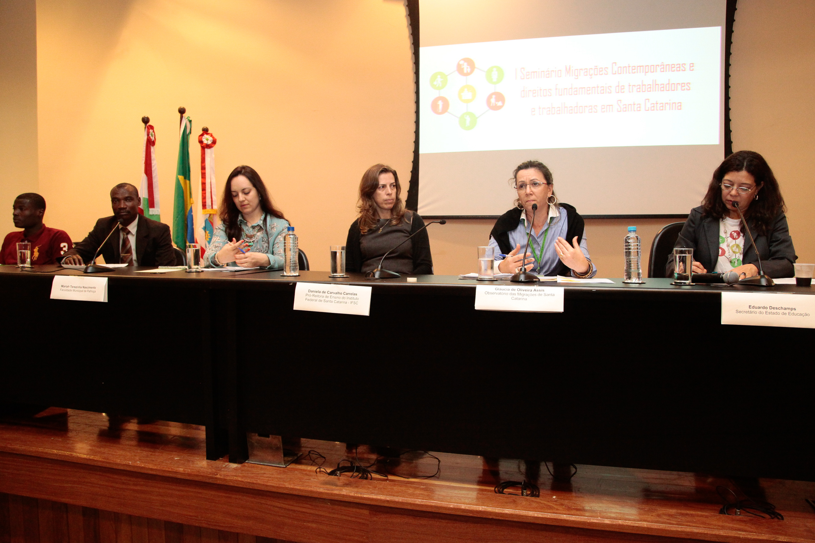 Seminário sobre Migrações contemporâneas em Santa Catarina e Direitos Fundamentais de Trabalhadores. Foto: Miriam Zomer/Agência AL