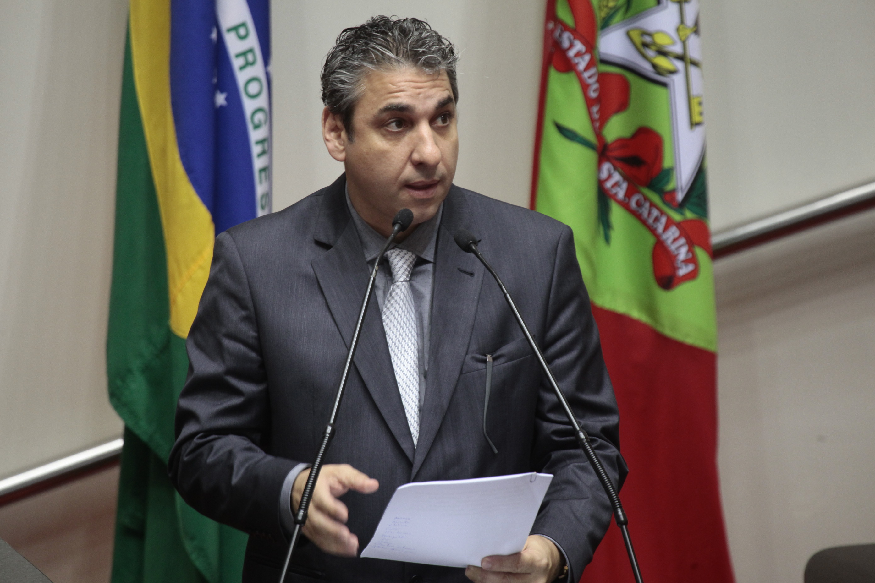 Sessão Ordinária da Assembleia Legislativa do Estado de Santa Catarina. Deputado Mário Marcondes (PR) - Foto: Miriam Zomer/Agência AL