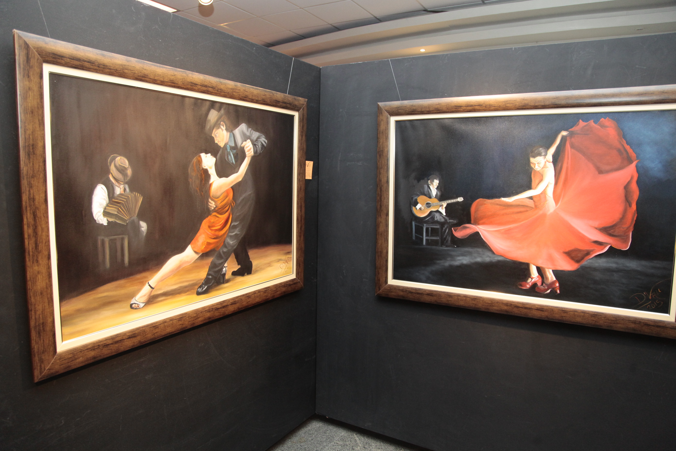 Exposição Dança (óleo sobre tela) do artista plástico Valdir Machado Costa. Fotos: Miriam Zomer/Agência AL