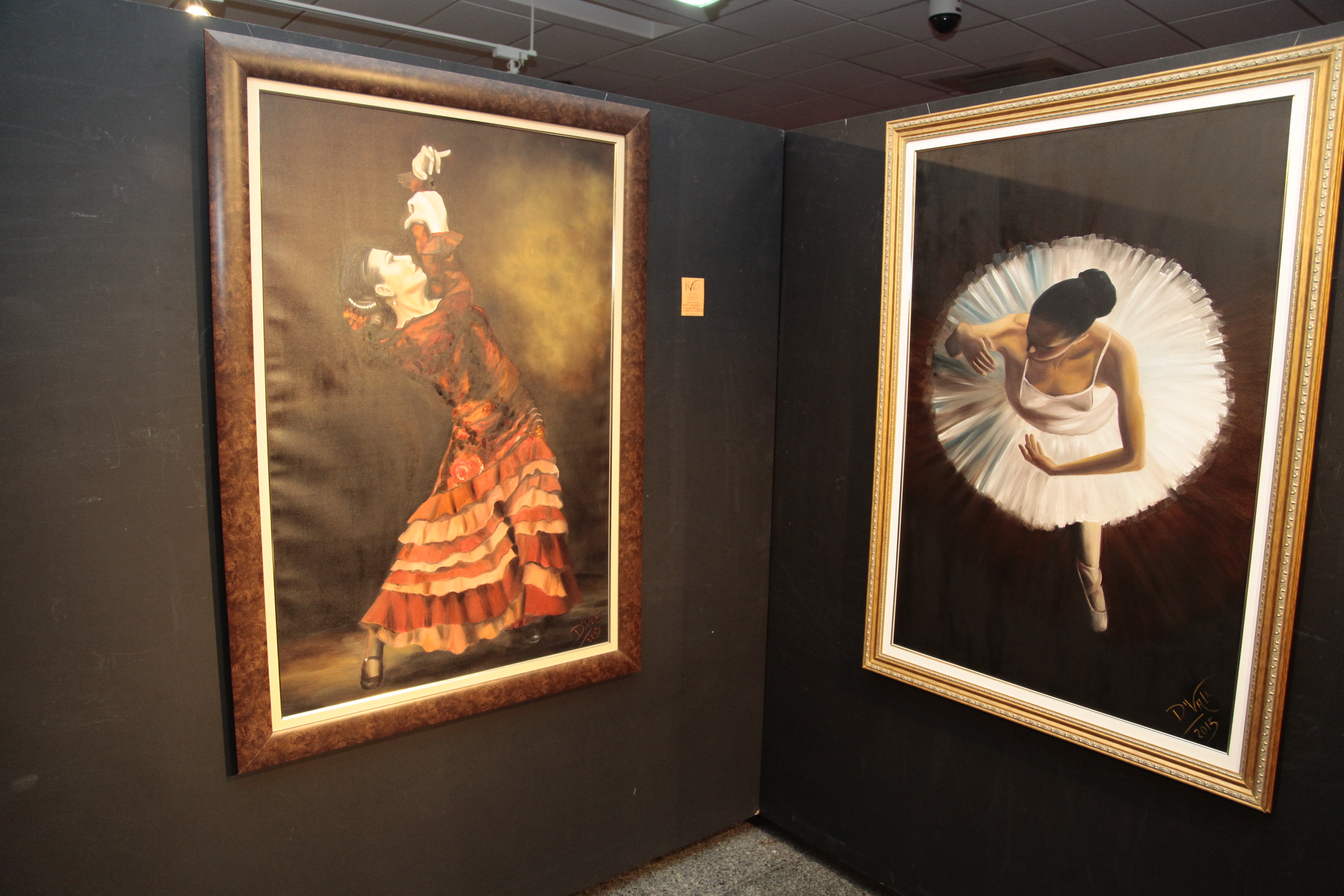 Exposição Dança (óleo sobre tela) do artista plástico Valdir Machado Costa. Fotos: Miriam Zomer/Agência AL