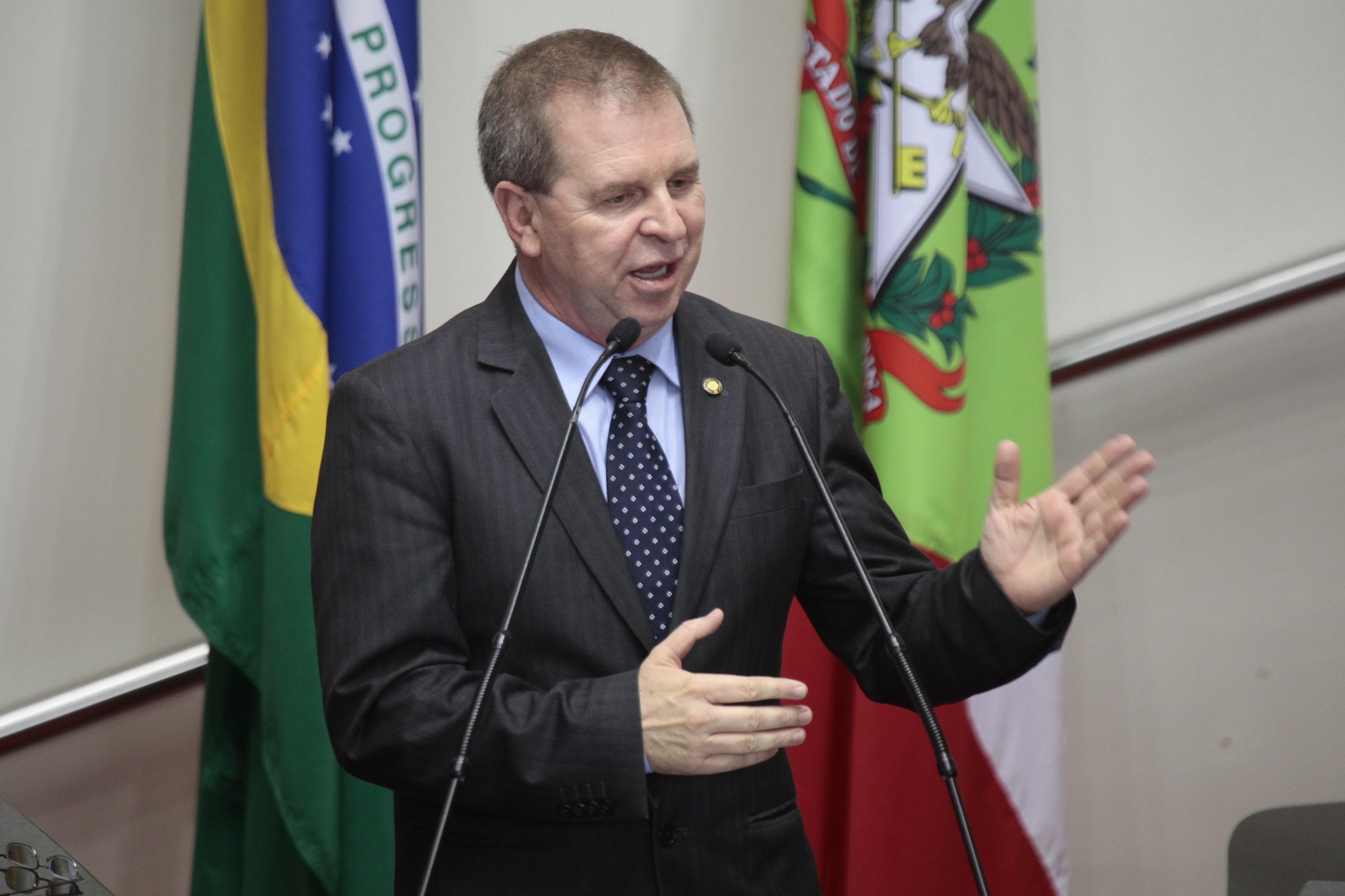 Sessão Ordinária - Plenário Osni Régis. Deputado Maurício Eskudlark (PSD) - Foto: Miriam Zomer/Agência AL
