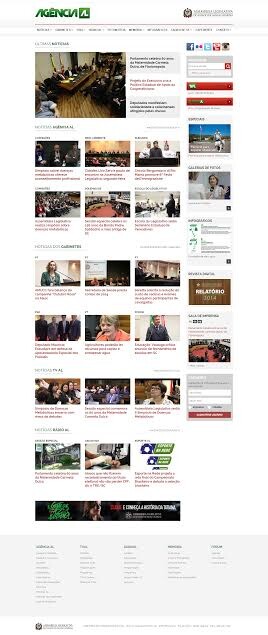 Reprodução parcial da capa do site
