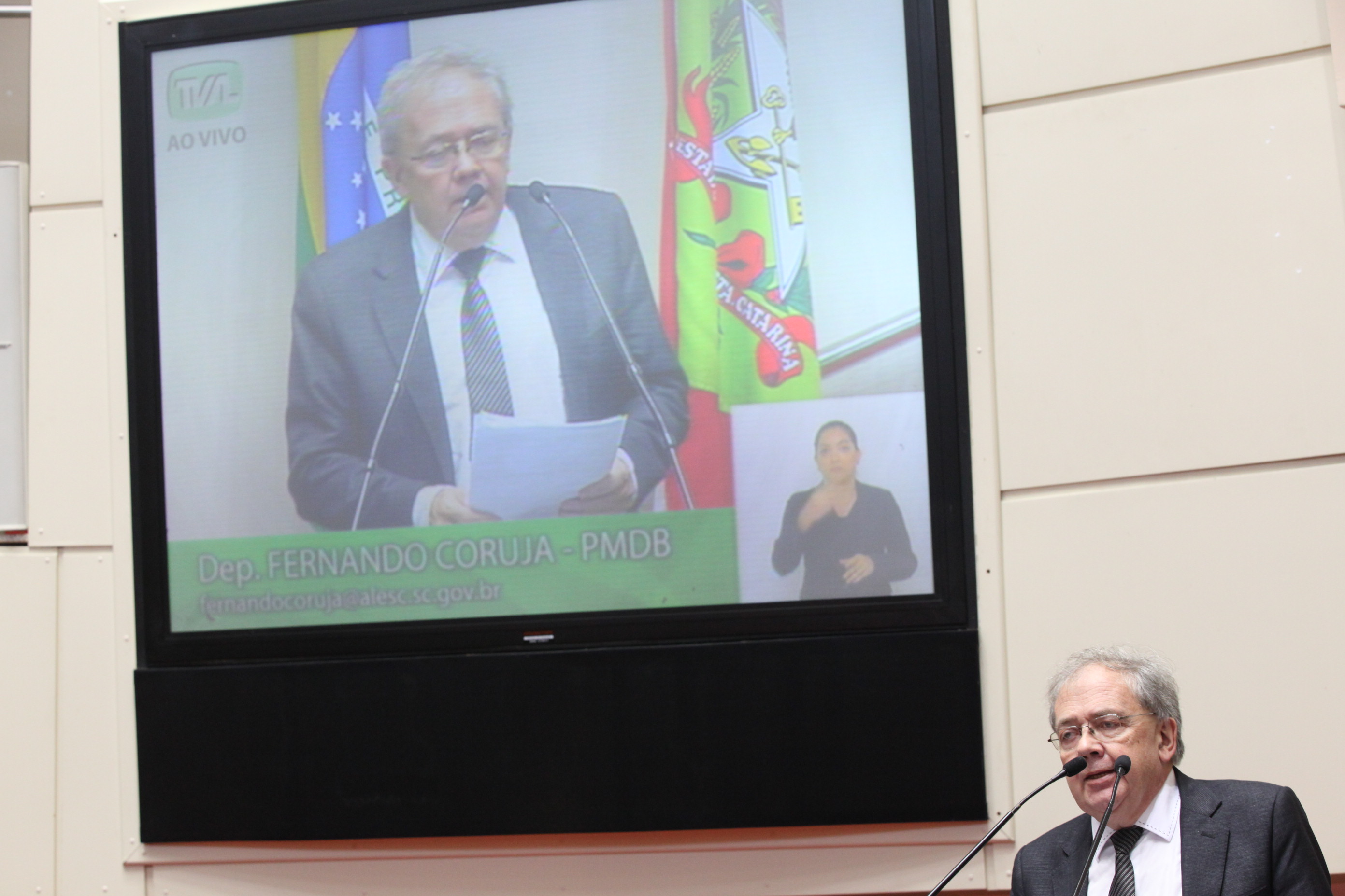 Sessão Ordinária da Assembleia Legislativa do Estado de Santa Catarina. Deputado Fernando Coruja (PMDB)