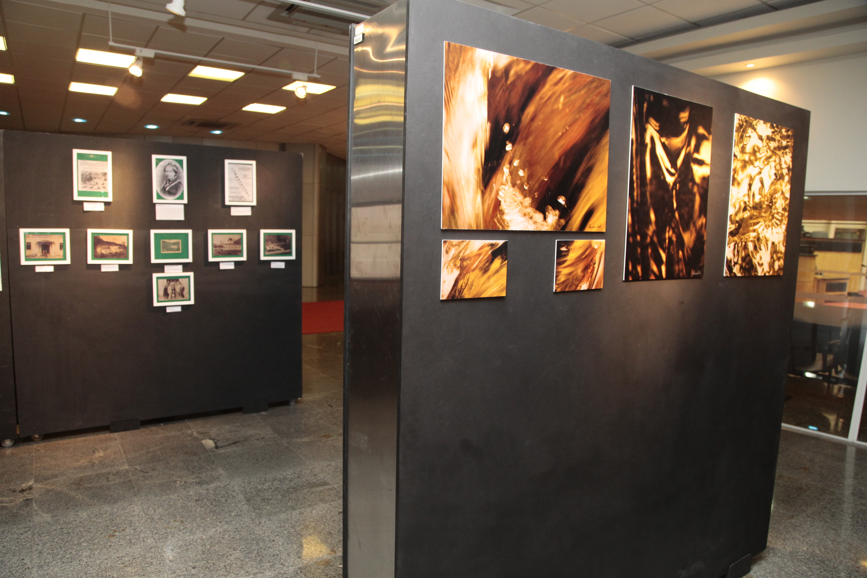 Exposição de fotos Águas de Santo Amaro, representativas aos 170 anos de visita da Família Imperial à Caldas da Imperatriz - Autoria Mariana Costa.