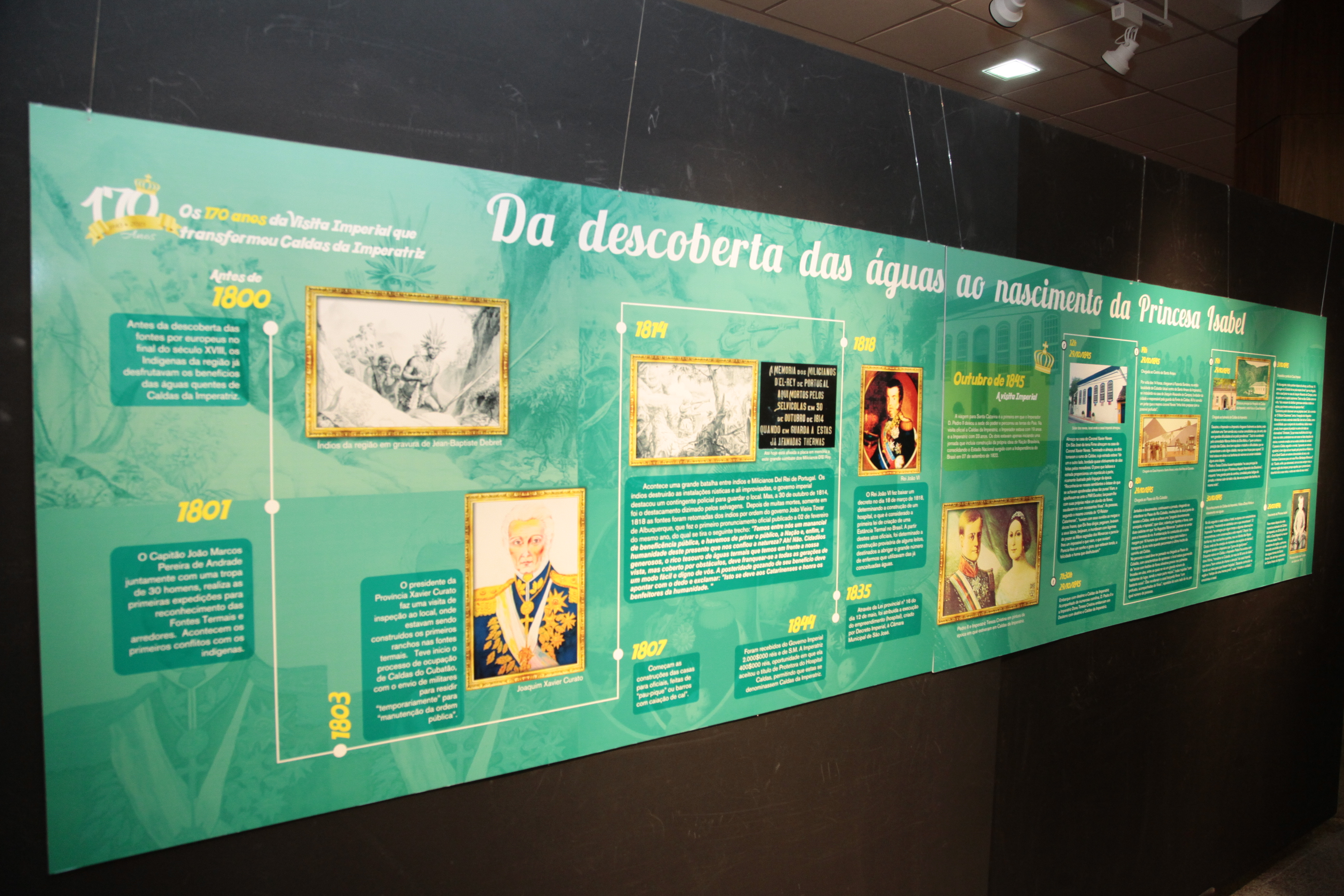 Exposição de fotos Águas de Santo Amaro, representativas aos 170 anos de visita da Família Imperial à Caldas da Imperatriz - Autoria Mariana Costa.