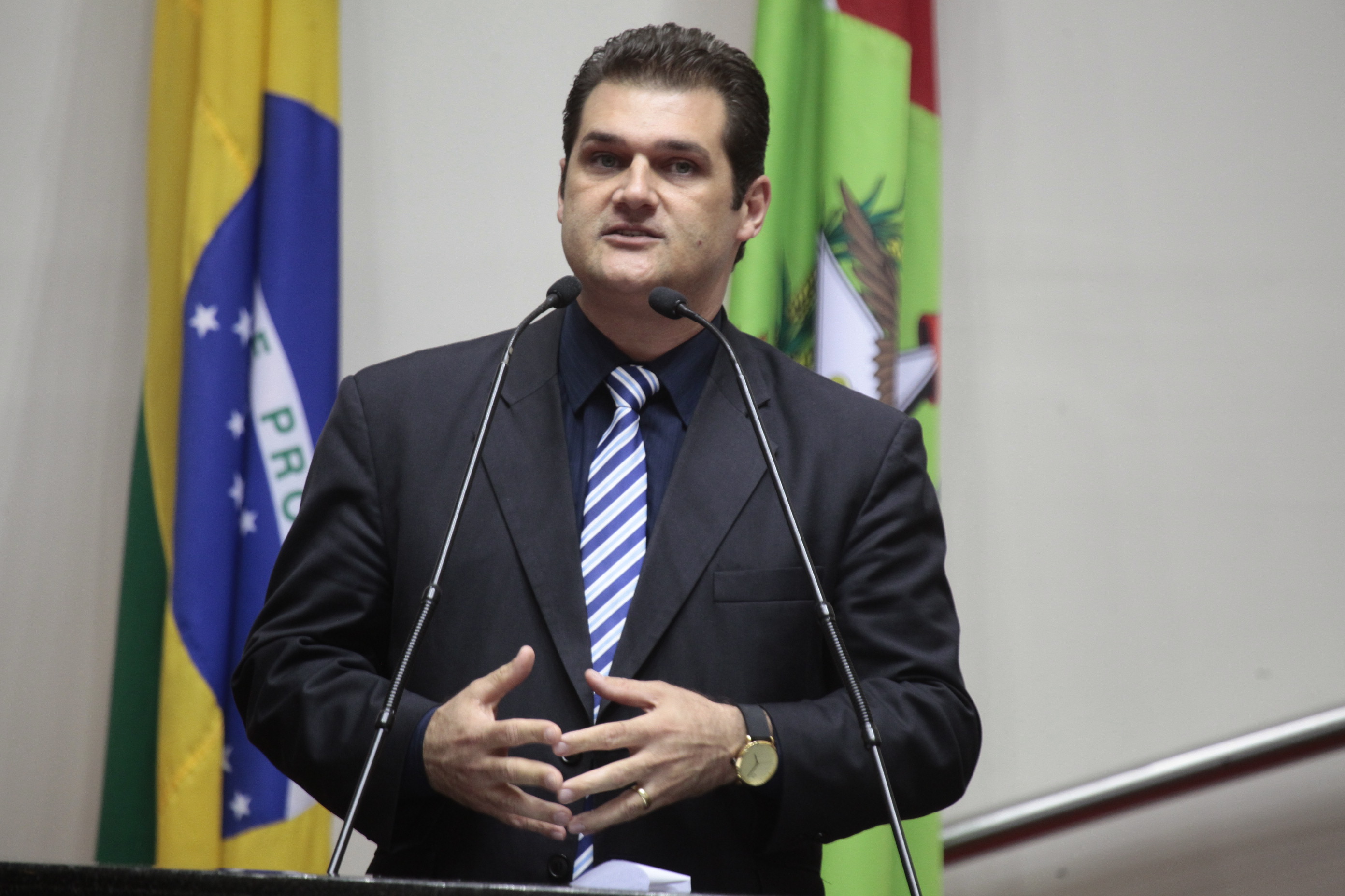 Sessão Ordinária da Assembleia Legislativa do Estado de Santa Catarina. Deputado Claiton Salvaro (PSB) -  Foto: Miriam Zomer/Agência AL