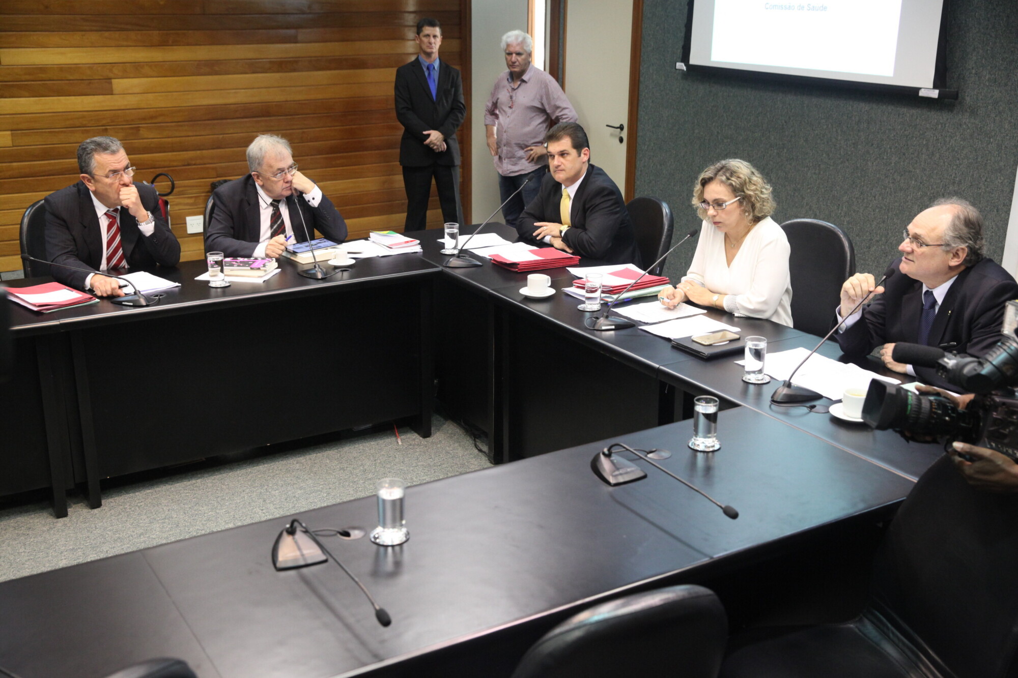 Deputados Dalmo Claro, Fernando Coruja, Cleiton Salvaro, Ana Paula Lima e Doutor Vicente