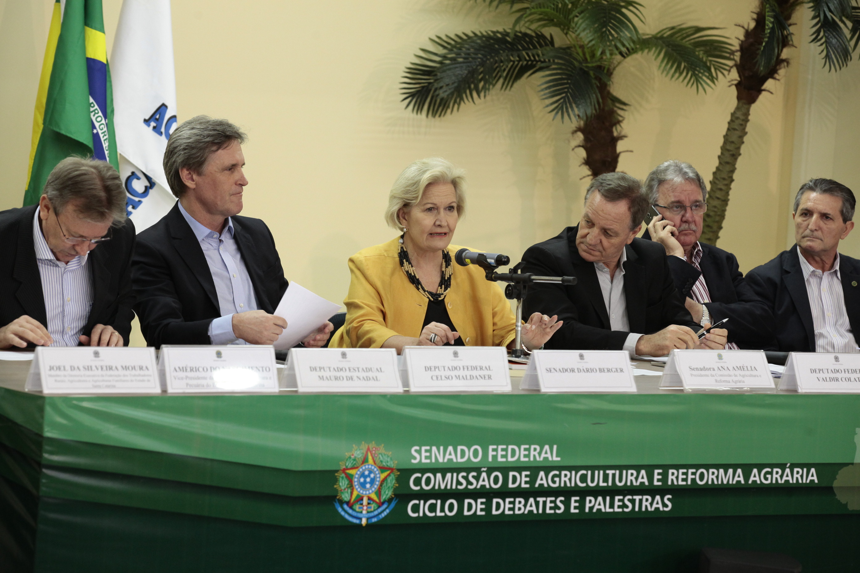 Ciclo de debates da Comissão de Agricultura e Reforma Agrária (CRA) do Senado Federal, realizado na cidade de Chapecó SC. Foto: Miriam Zomer/Agência AL