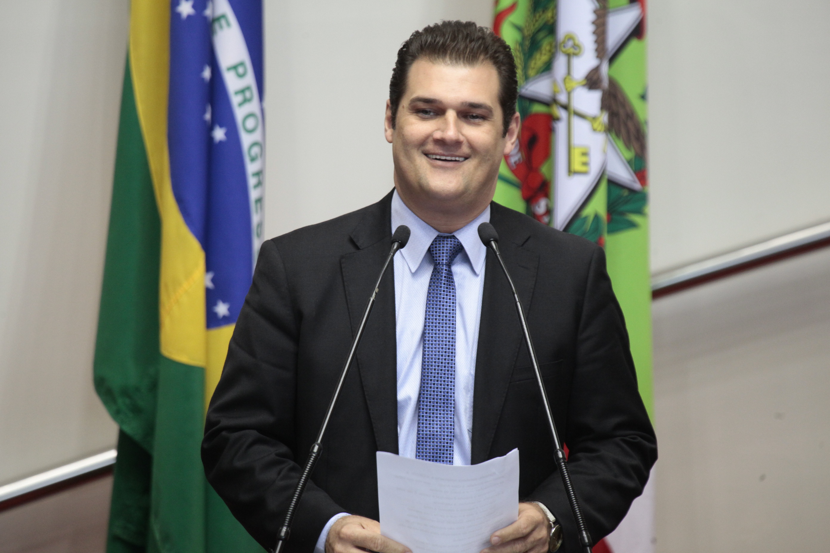 Sessão Ordinária. Deputado Claiton Salvaro (PSB) -  Foto: Miriam Zomer / Agência AL