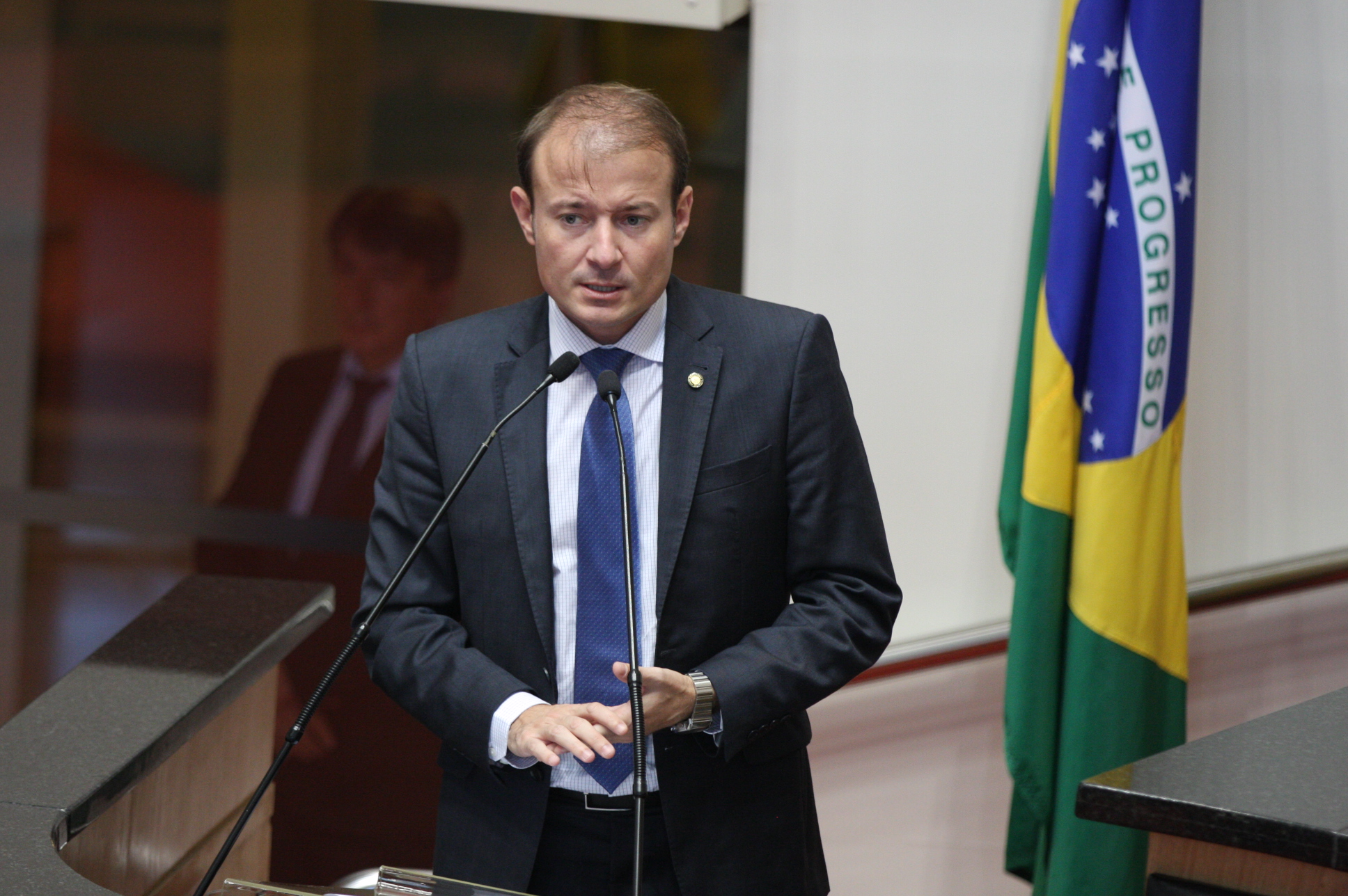 Sessão Ordinária. Deputado Gabriel Ribeiro (PSD). Foto: Yuri Santos / Agência AL