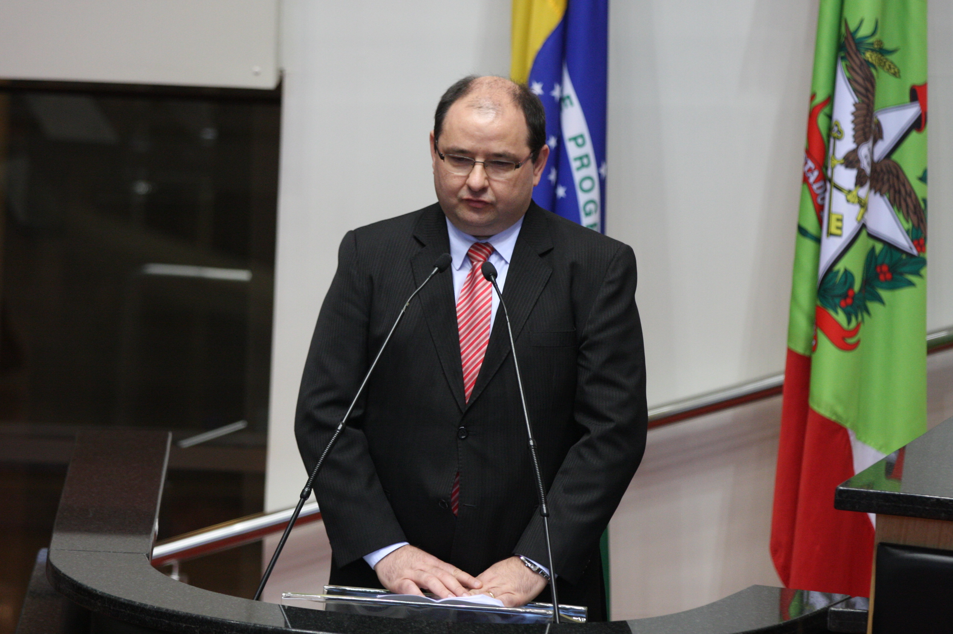 Sessão Ordinária. Sessão Ordinária. Ernesto Berkenbrock - Pres.Honorário da Assoc. Catarinense dos Teconólogos. Foto: Yuri Santos / Agência AL