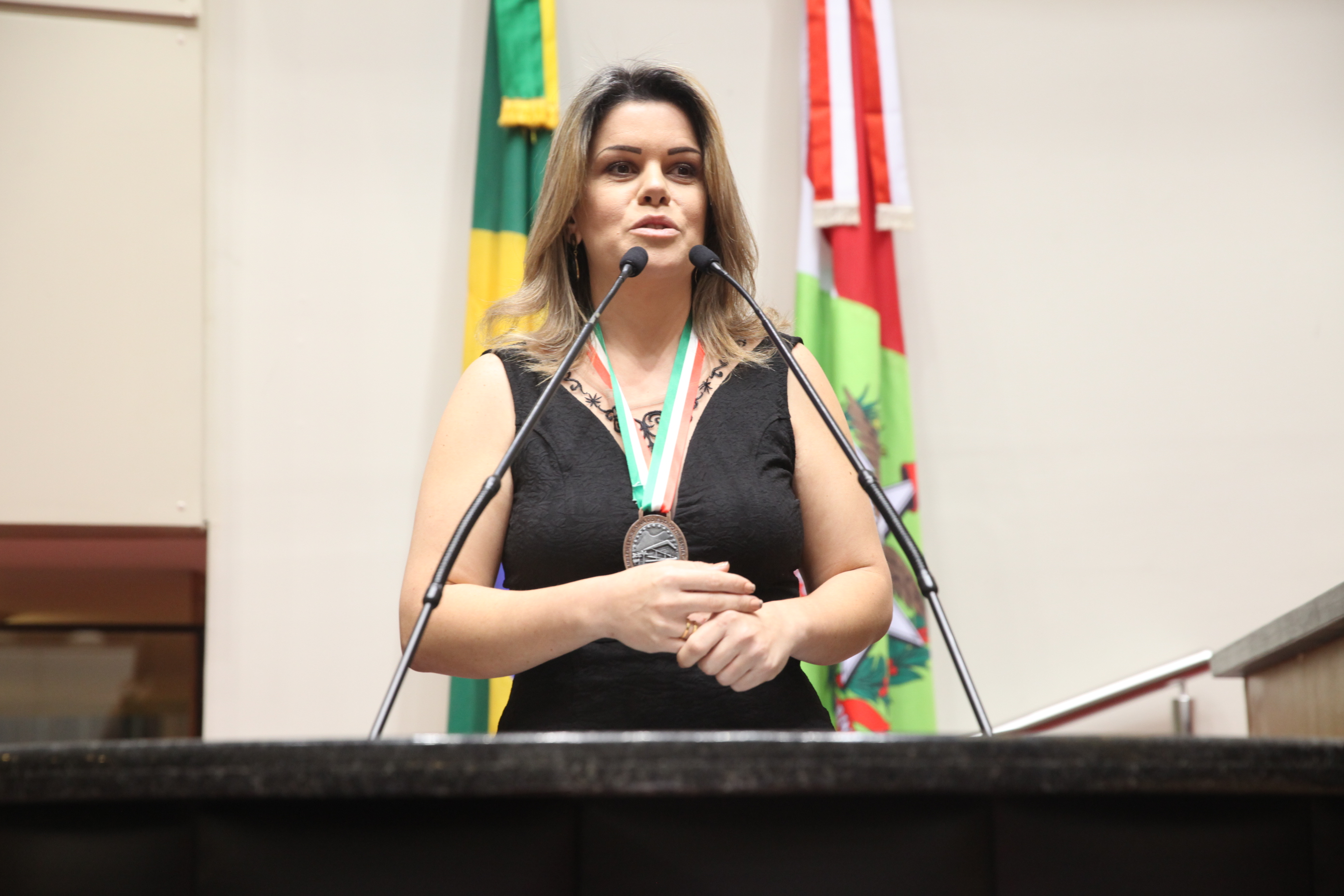 Sessão Solene de Concessão da Comenda do Legislativo Catarinense. Foto: Fábio Queiroz/Agência AL